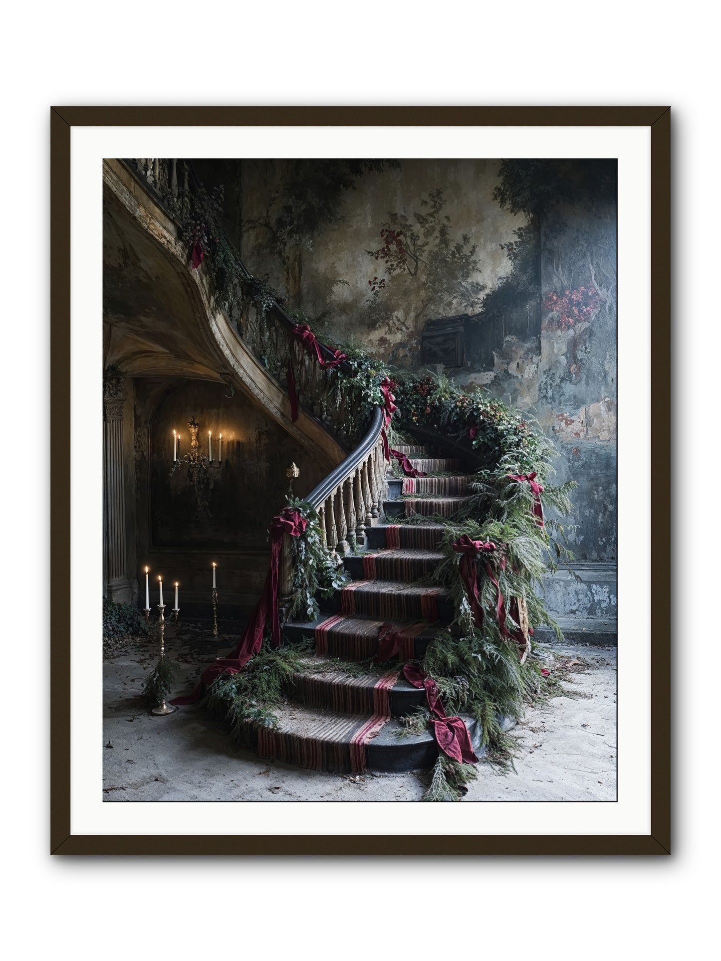 Hollybank Hall's Welcome -- Framed Print - Black 32x40