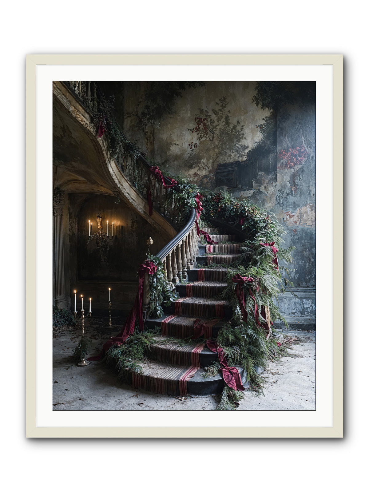 Hollybank Hall's Welcome -- Framed Print - White 32x40
