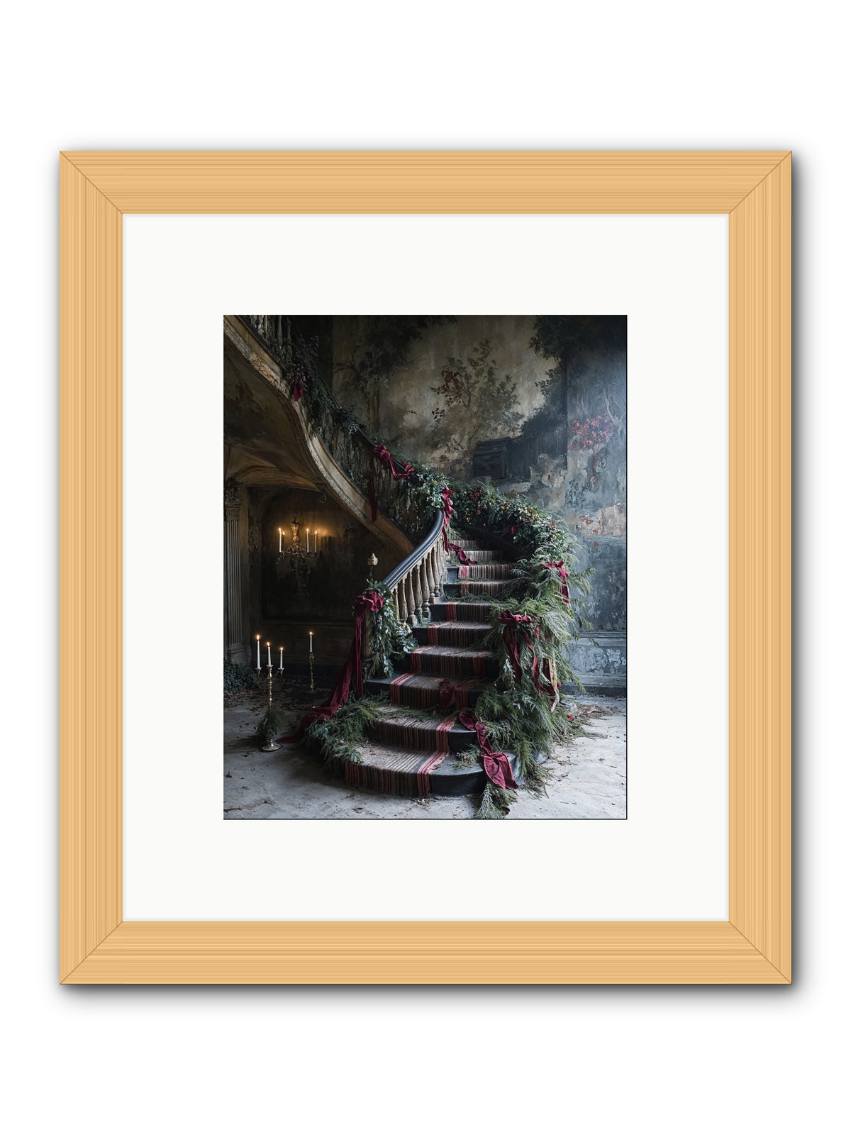 Hollybank Hall's Welcome -- Framed Print - Natural 8x10