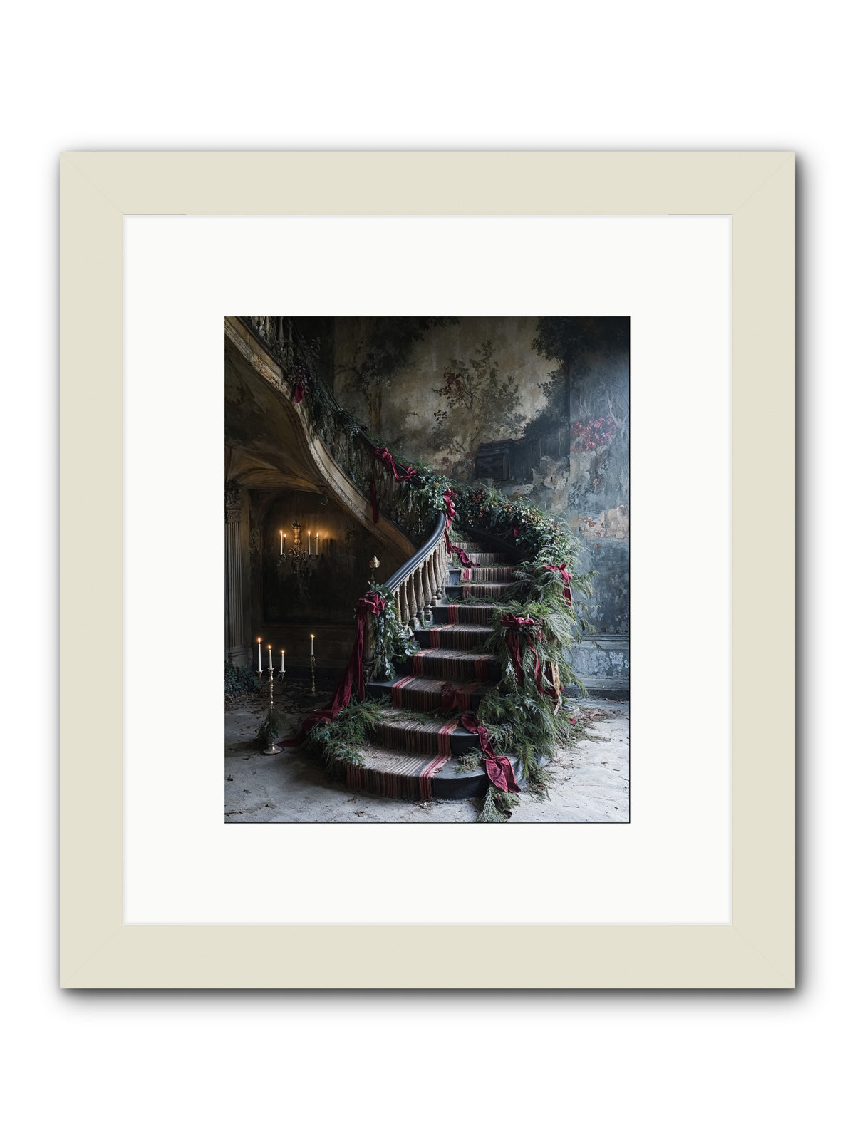 Hollybank Hall's Welcome -- Framed Print - White 8x10