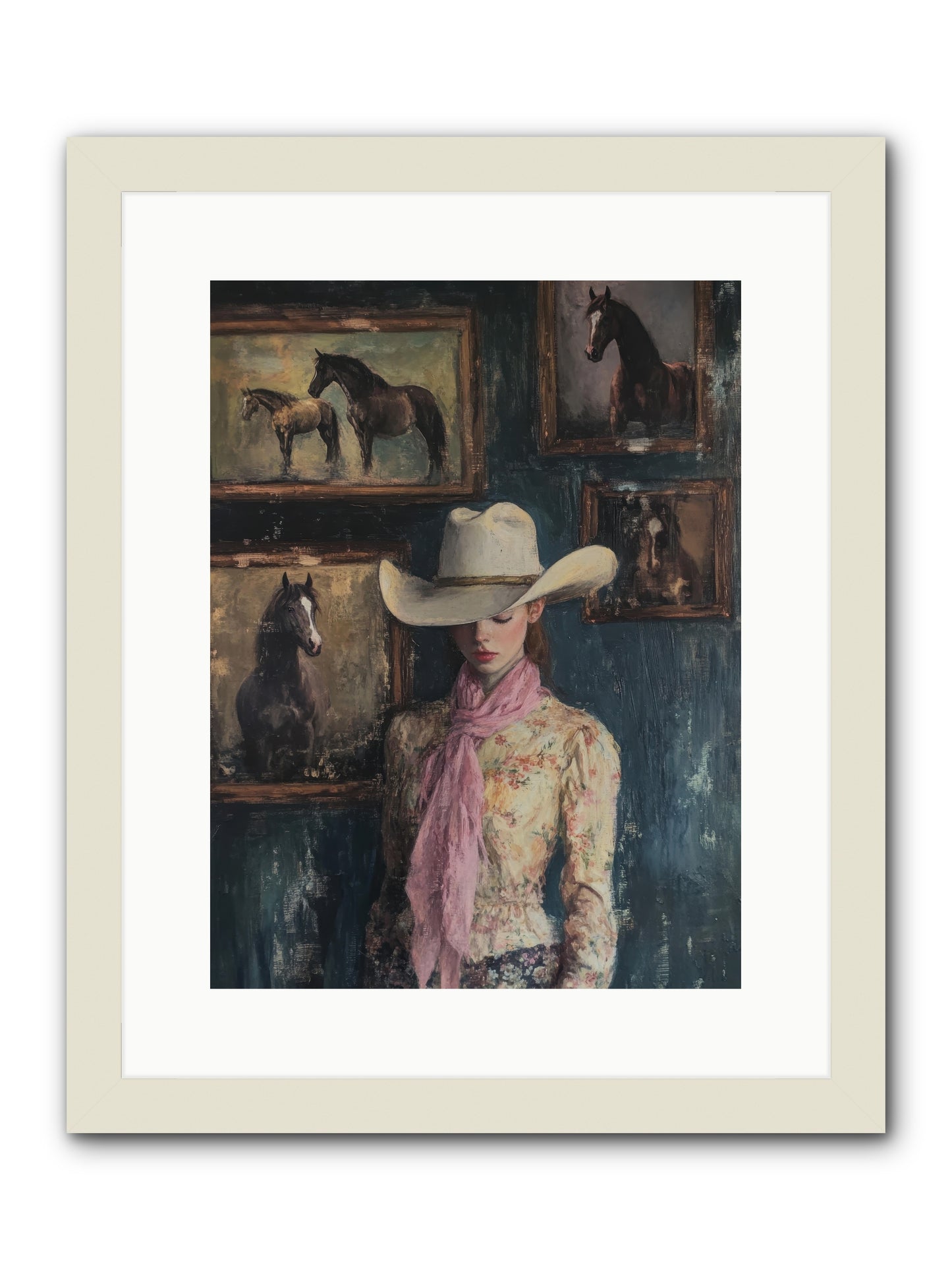 Homestead Heroine -- Framed Print - White 12x16