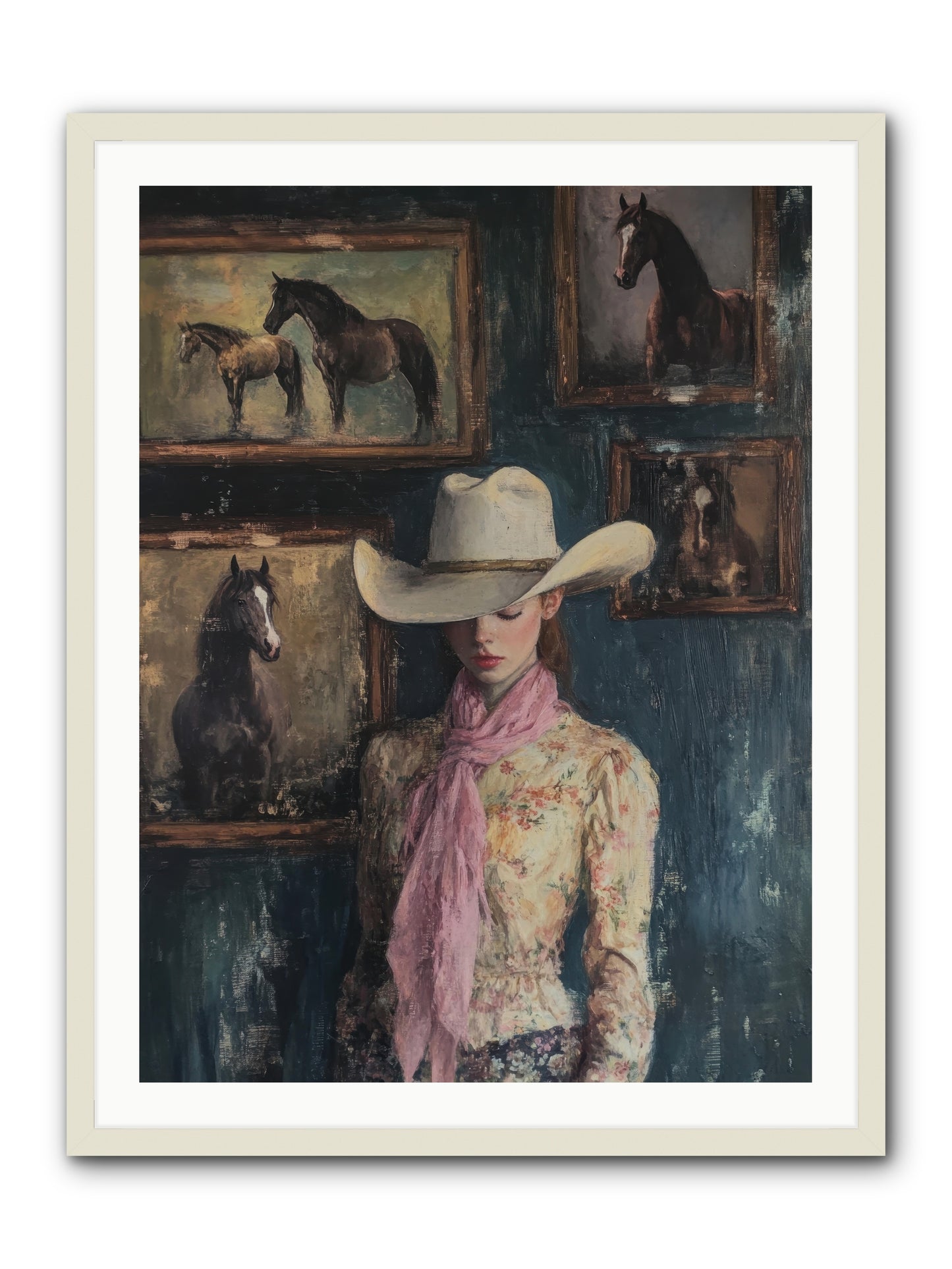 Homestead Heroine -- Framed Print - White 30x40