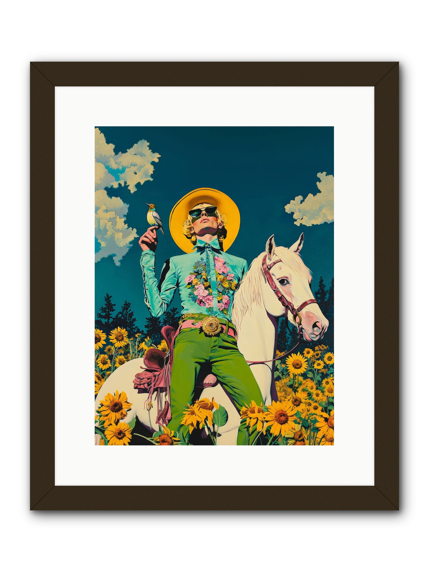 Honey-Dipped Desperado -- Framed Print - Black 12x16