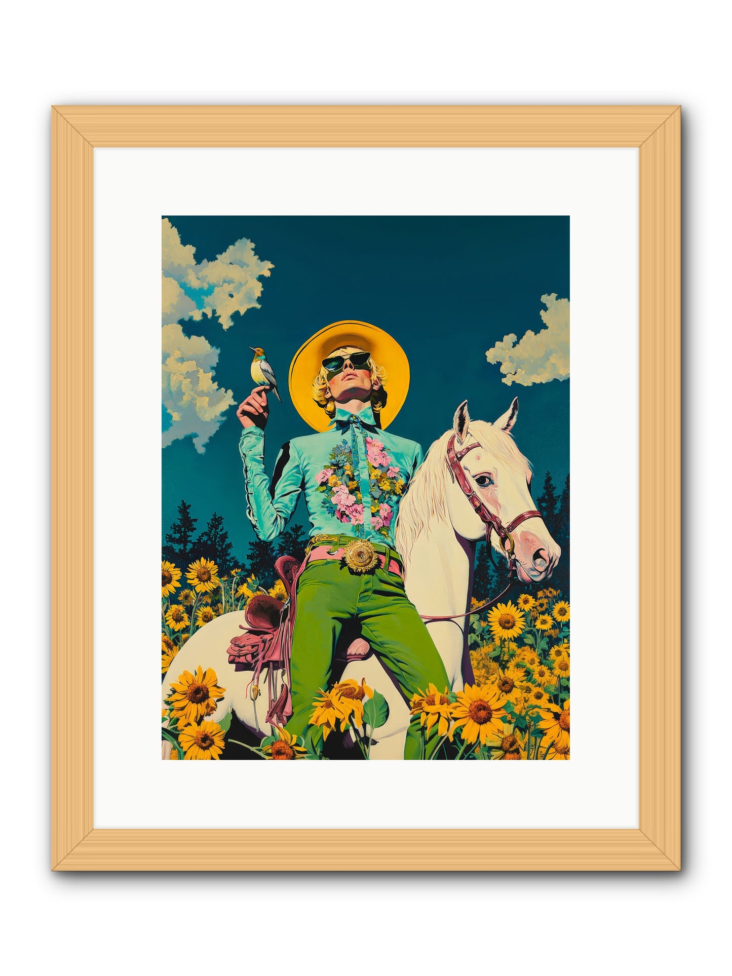 Honey-Dipped Desperado -- Framed Print - Natural 12x16