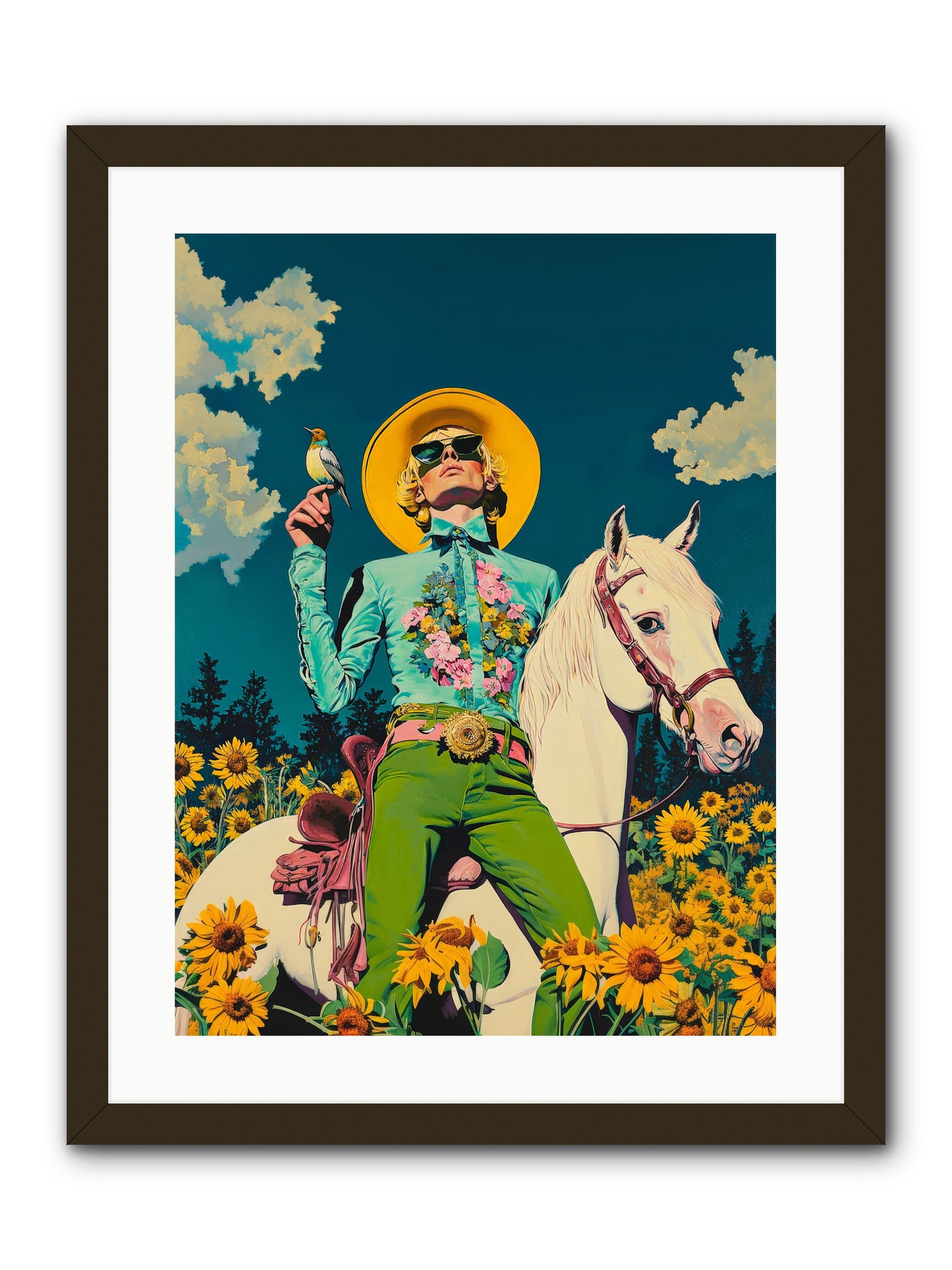 Honey-Dipped Desperado -- Framed Print - Black 18x24
