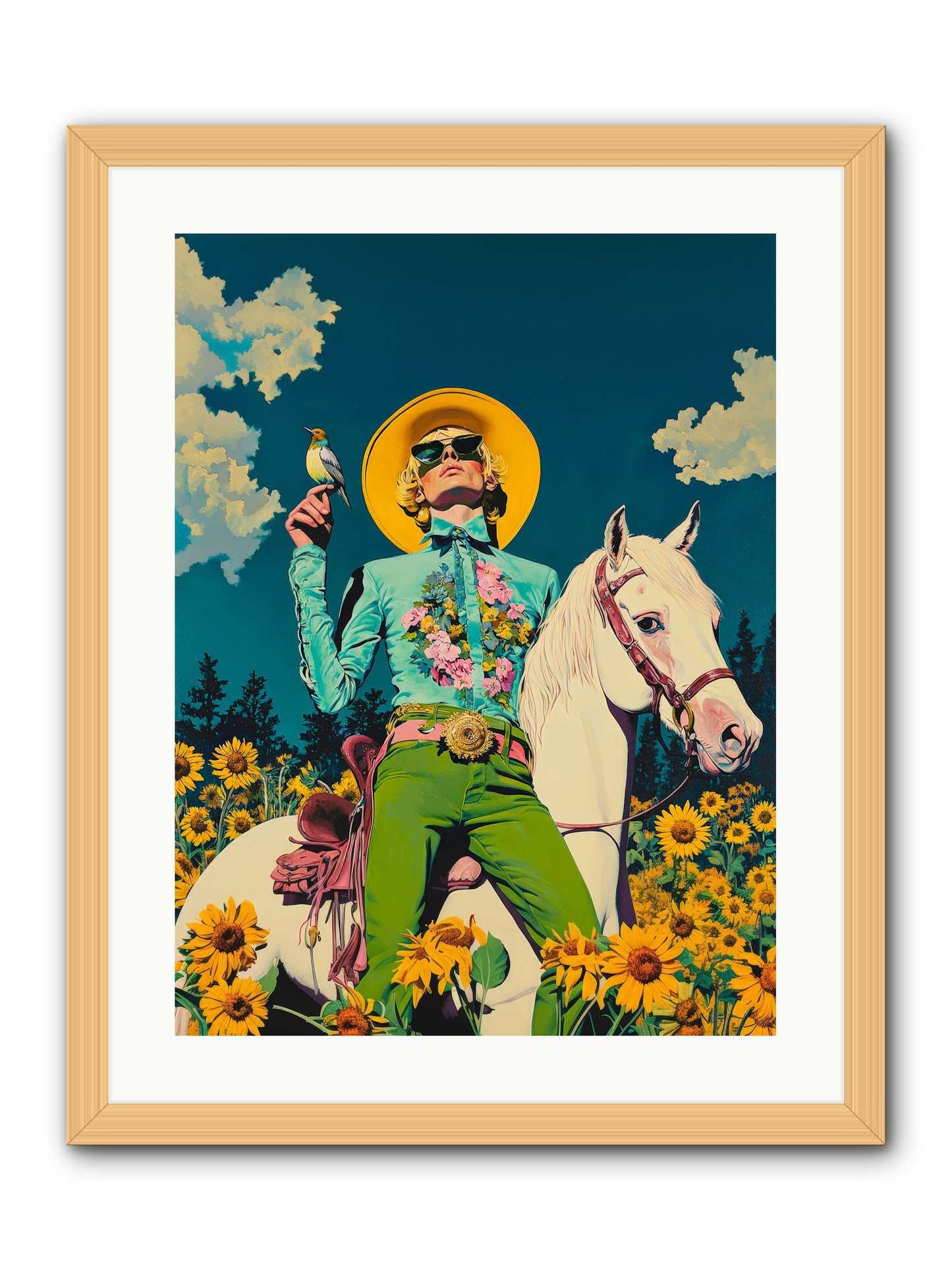 Honey-Dipped Desperado -- Framed Print - Natural 18x24