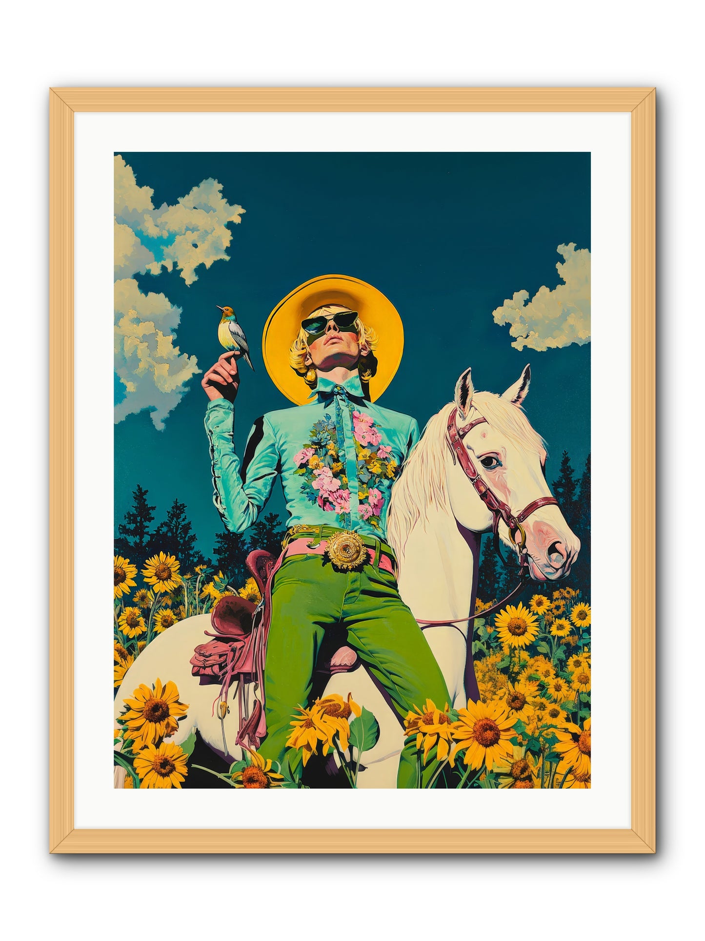 Honey-Dipped Desperado -- Framed Print - Natural 24x32