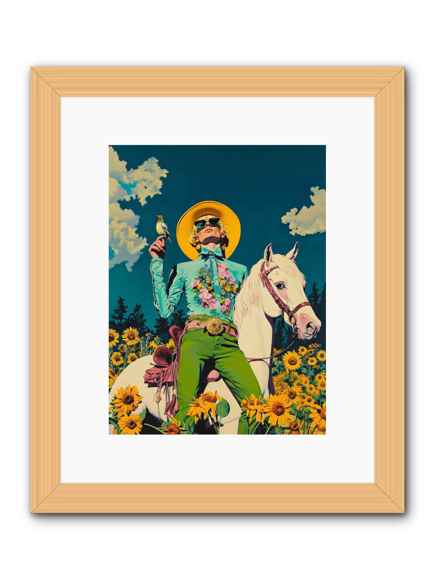Honey-Dipped Desperado -- Framed Print - Natural 9x12