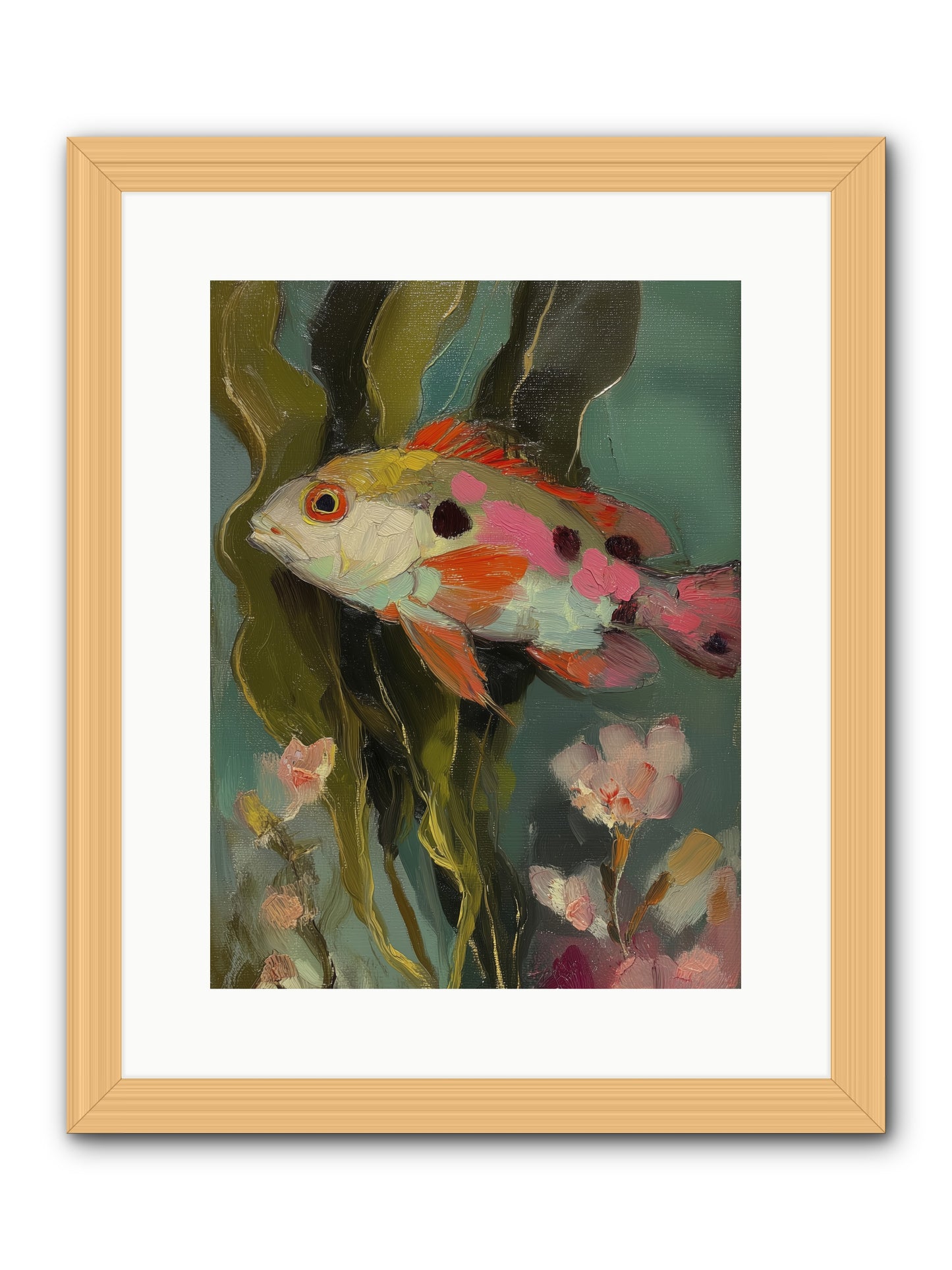 Honeyed Jewel  -- Framed Print - Natural 12x16