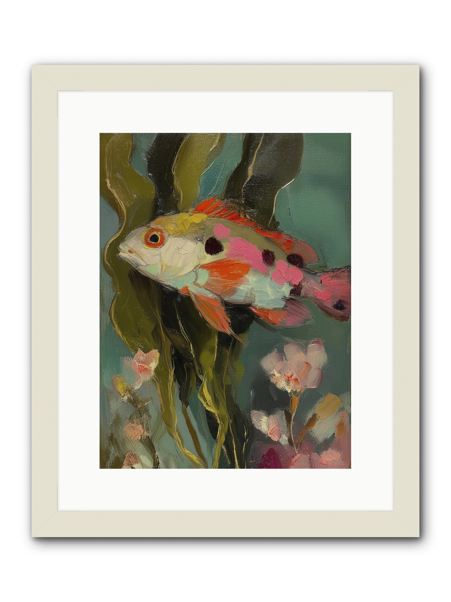 Honeyed Jewel  -- Framed Print - White 12x16