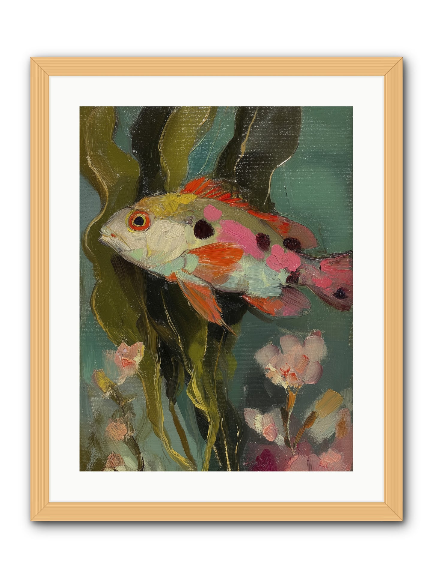Honeyed Jewel  -- Framed Print - Natural 18x24
