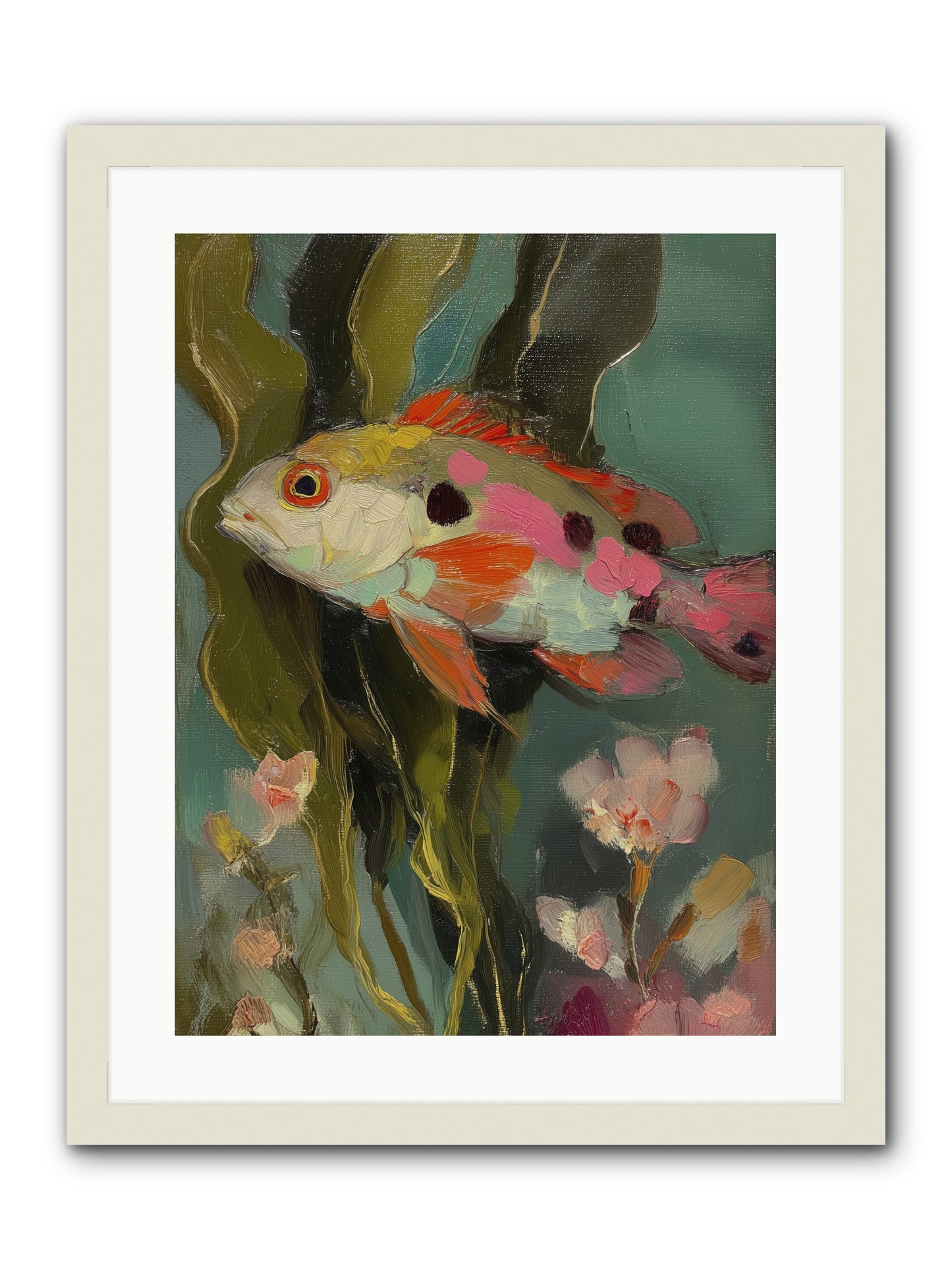 Honeyed Jewel  -- Framed Print - White 18x24