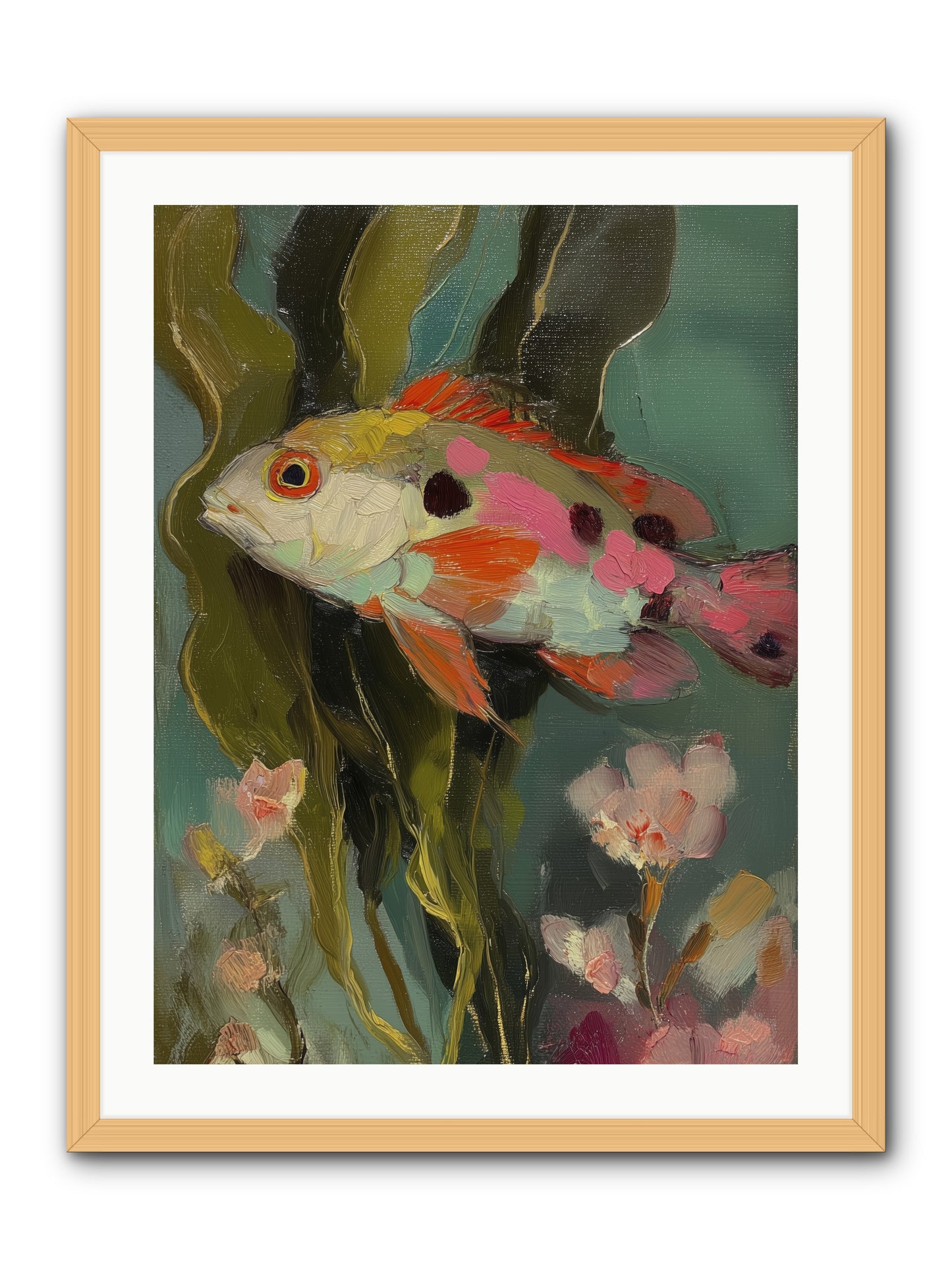 Honeyed Jewel  -- Framed Print - Natural 24x32