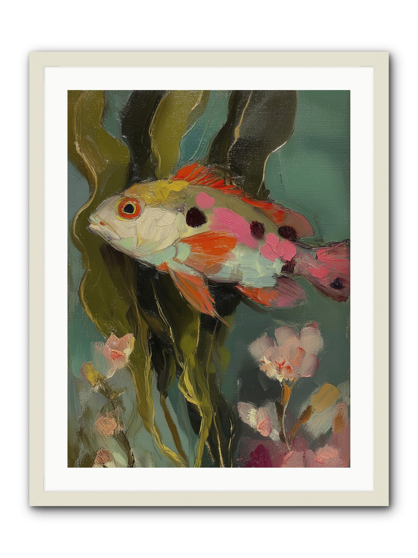 Honeyed Jewel  -- Framed Print - White 24x32
