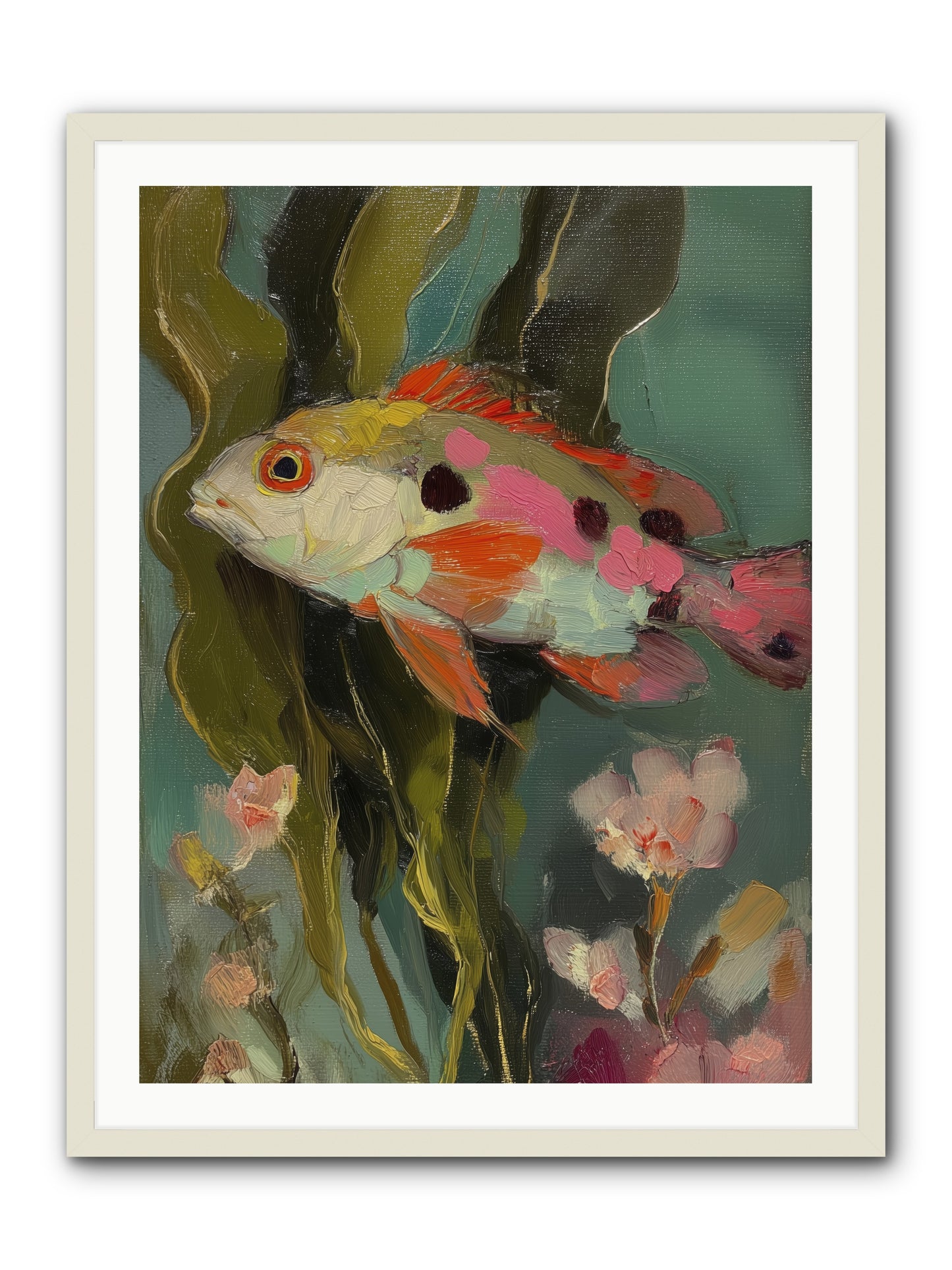 Honeyed Jewel  -- Framed Print - White 30x40