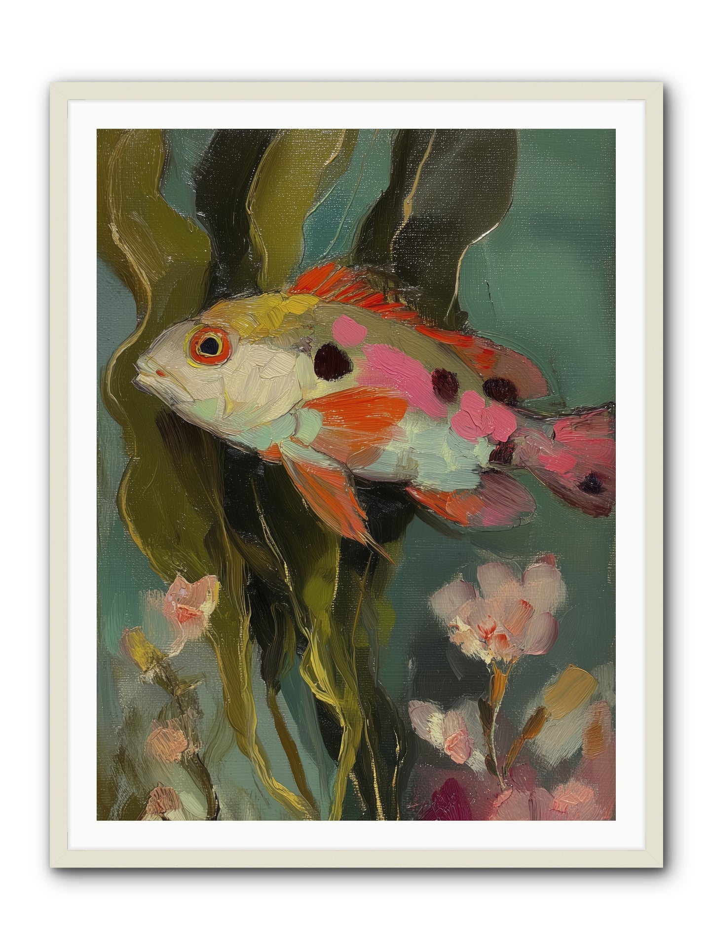 Honeyed Jewel  -- Framed Print - White 36x48