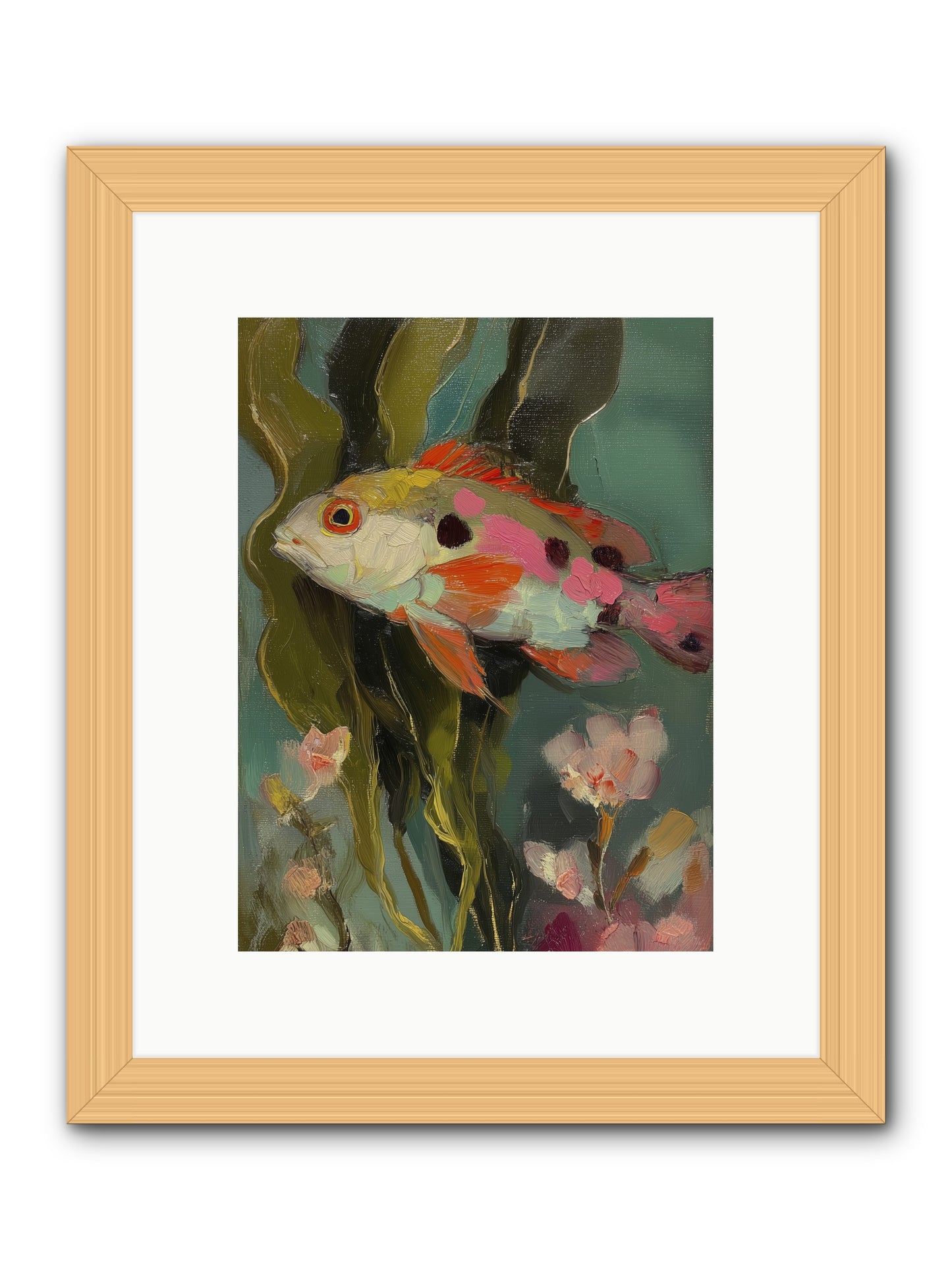 Honeyed Jewel  -- Framed Print - Natural 9x12