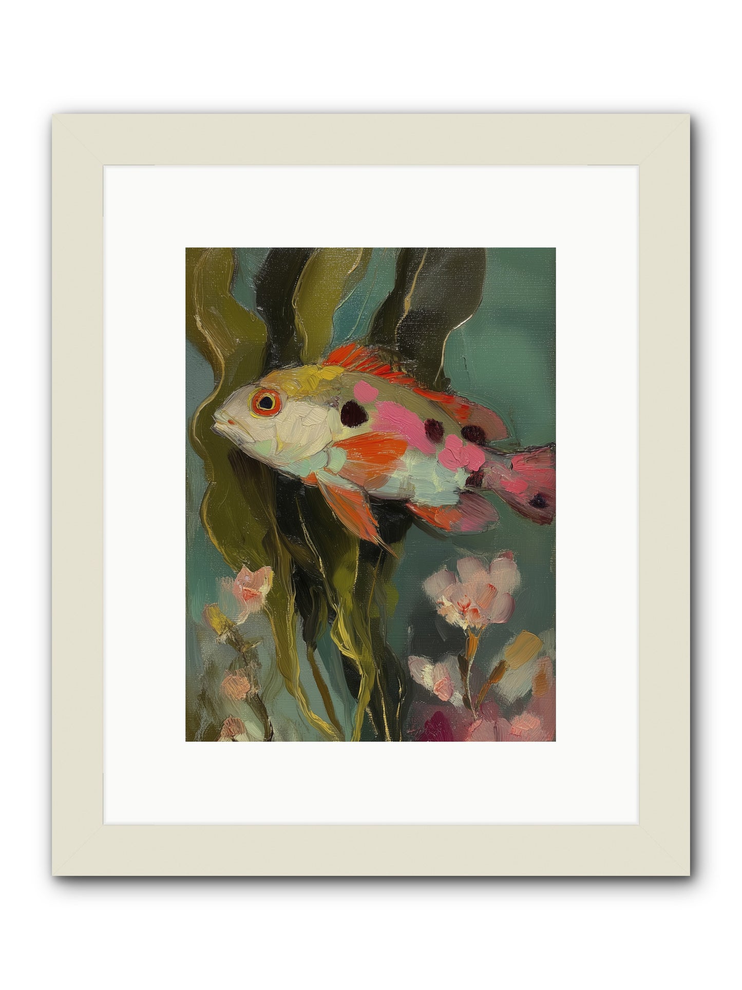Honeyed Jewel  -- Framed Print - White 9x12