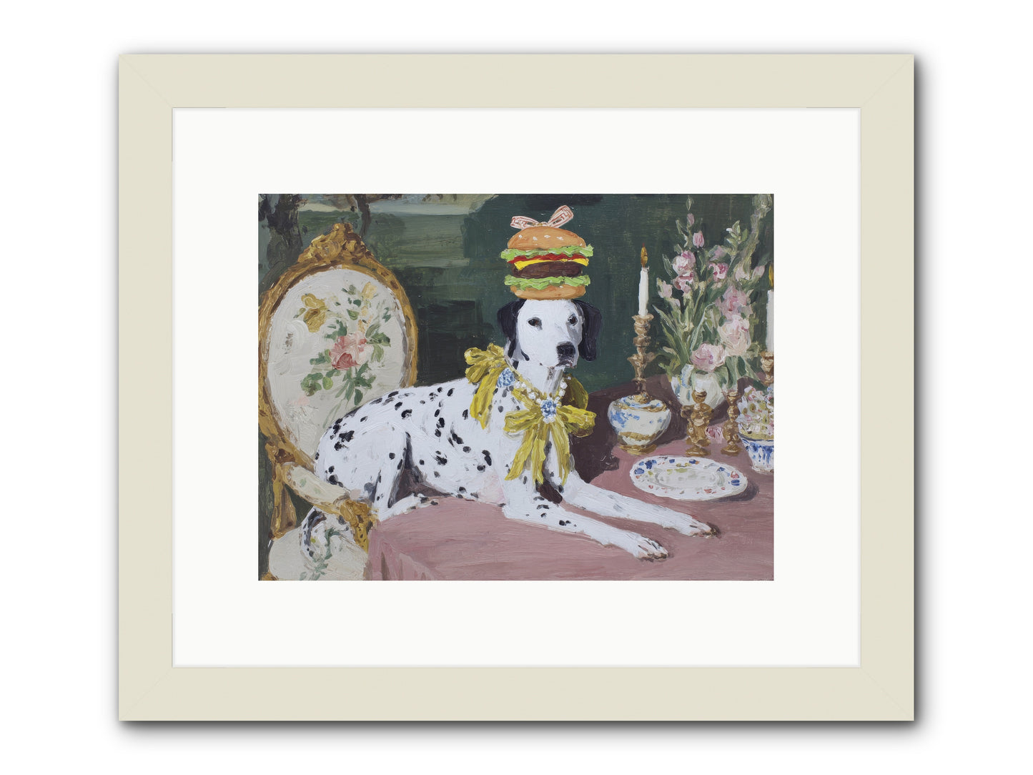 Honeyed Moments Pause -- Framed Print - White 12x9