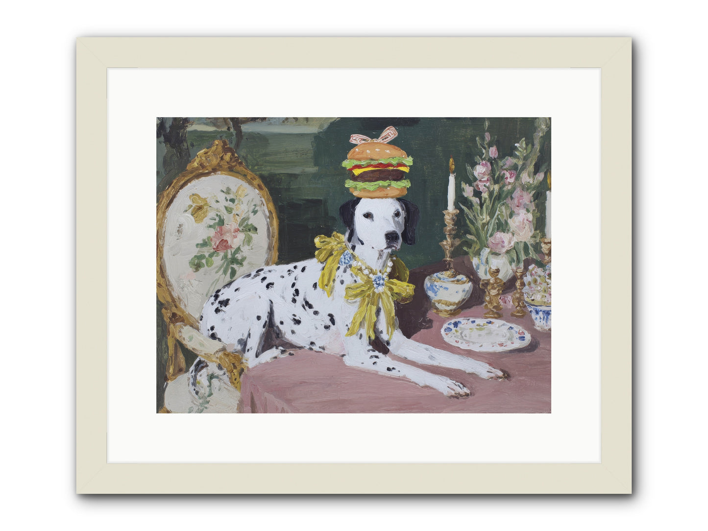 Honeyed Moments Pause -- Framed Print - White 16x12