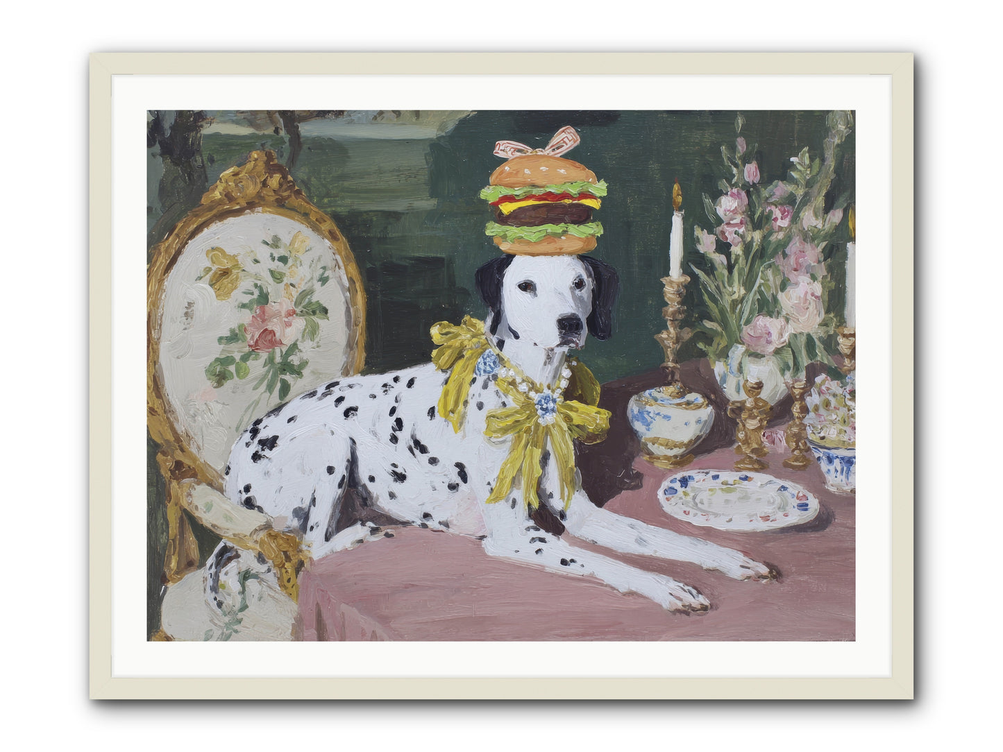 Honeyed Moments Pause -- Framed Print - White 40x30