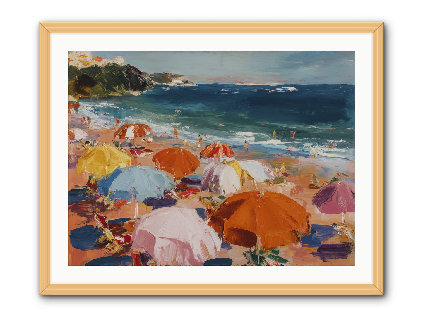 Honeyed Realm -- Framed Print - Natural 32x24