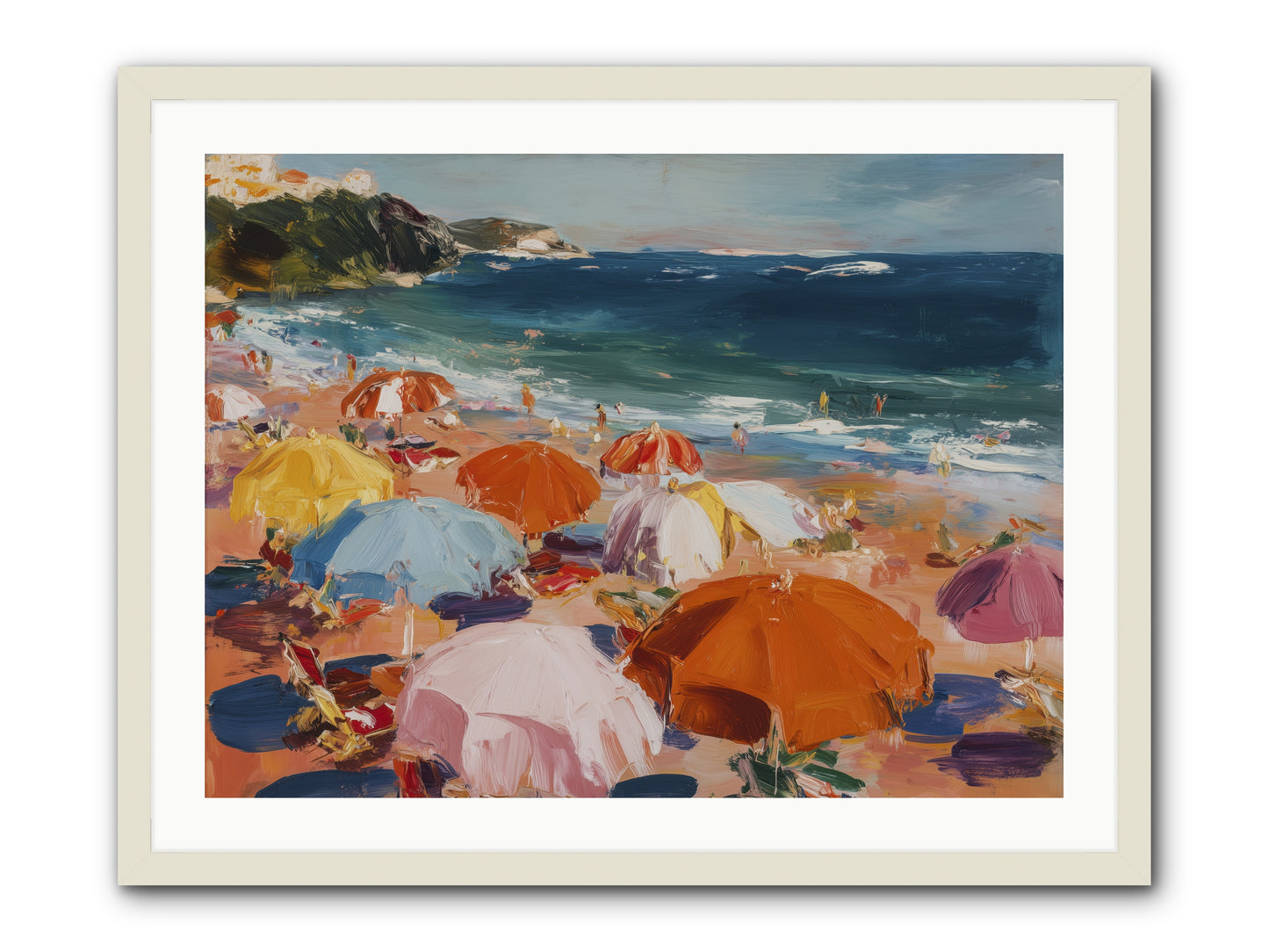 Honeyed Realm -- Framed Print - White 32x24