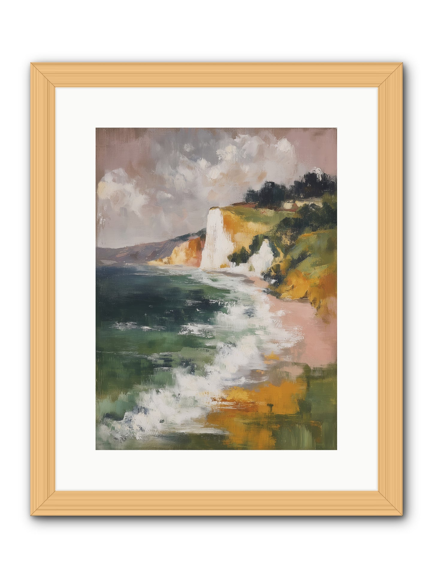 Honeysuckle Summer -- Framed Print - Natural 12x16