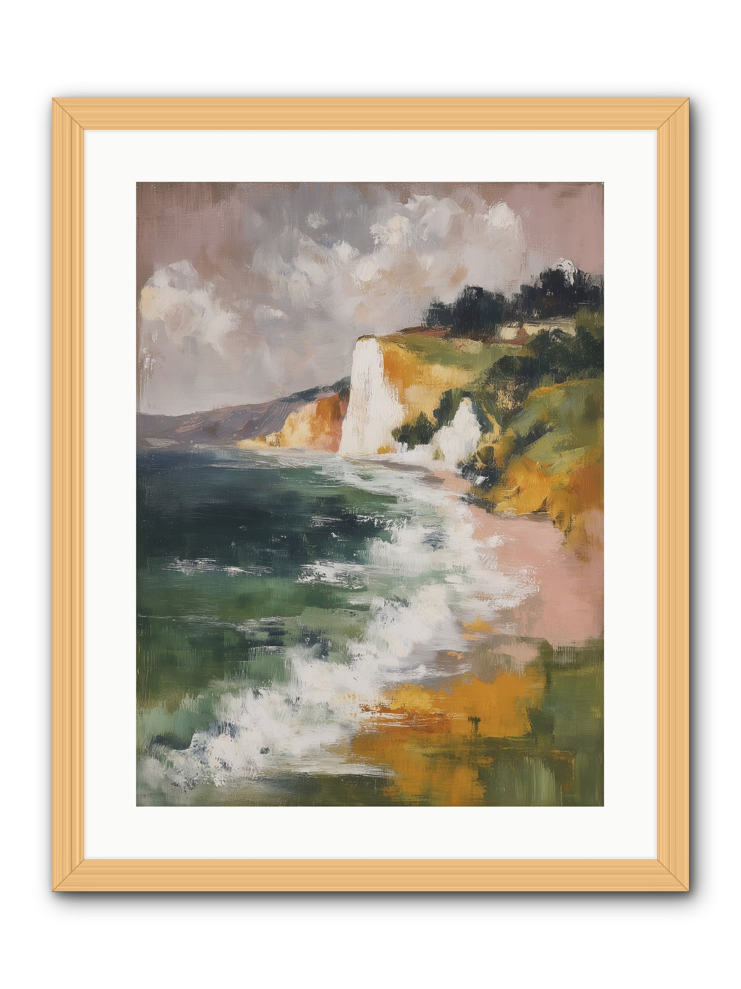 Honeysuckle Summer -- Framed Print - Natural 18x24