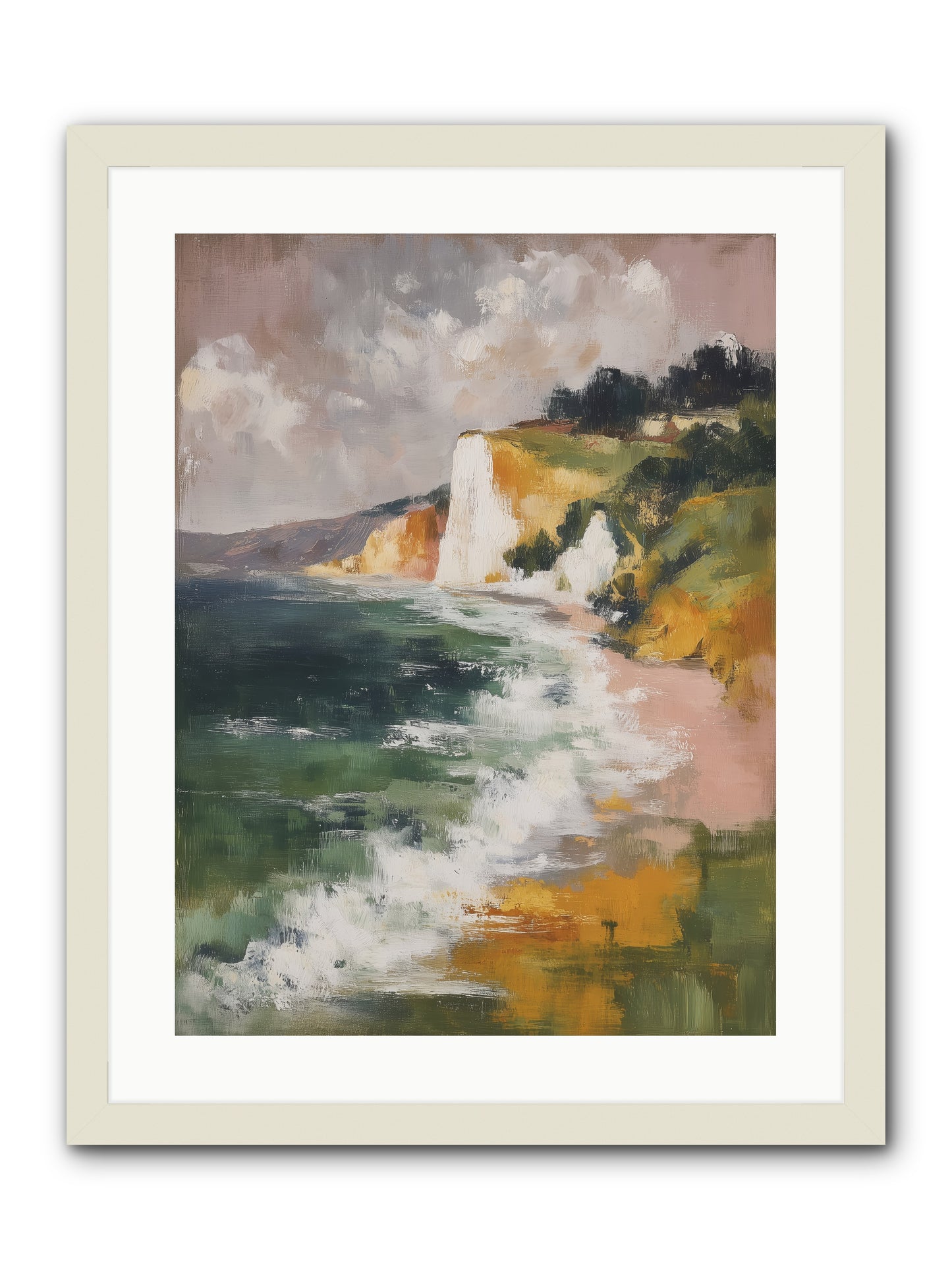 Honeysuckle Summer -- Framed Print - White 18x24