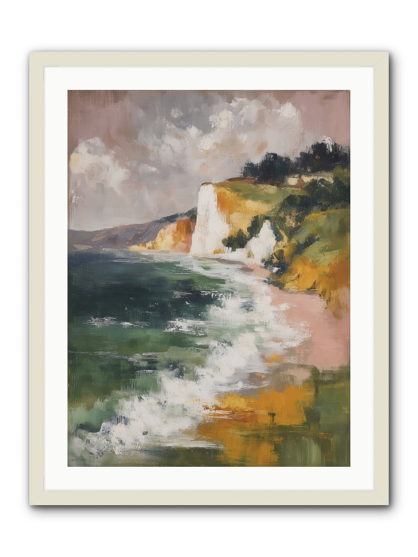 Honeysuckle Summer -- Framed Print - White 24x32