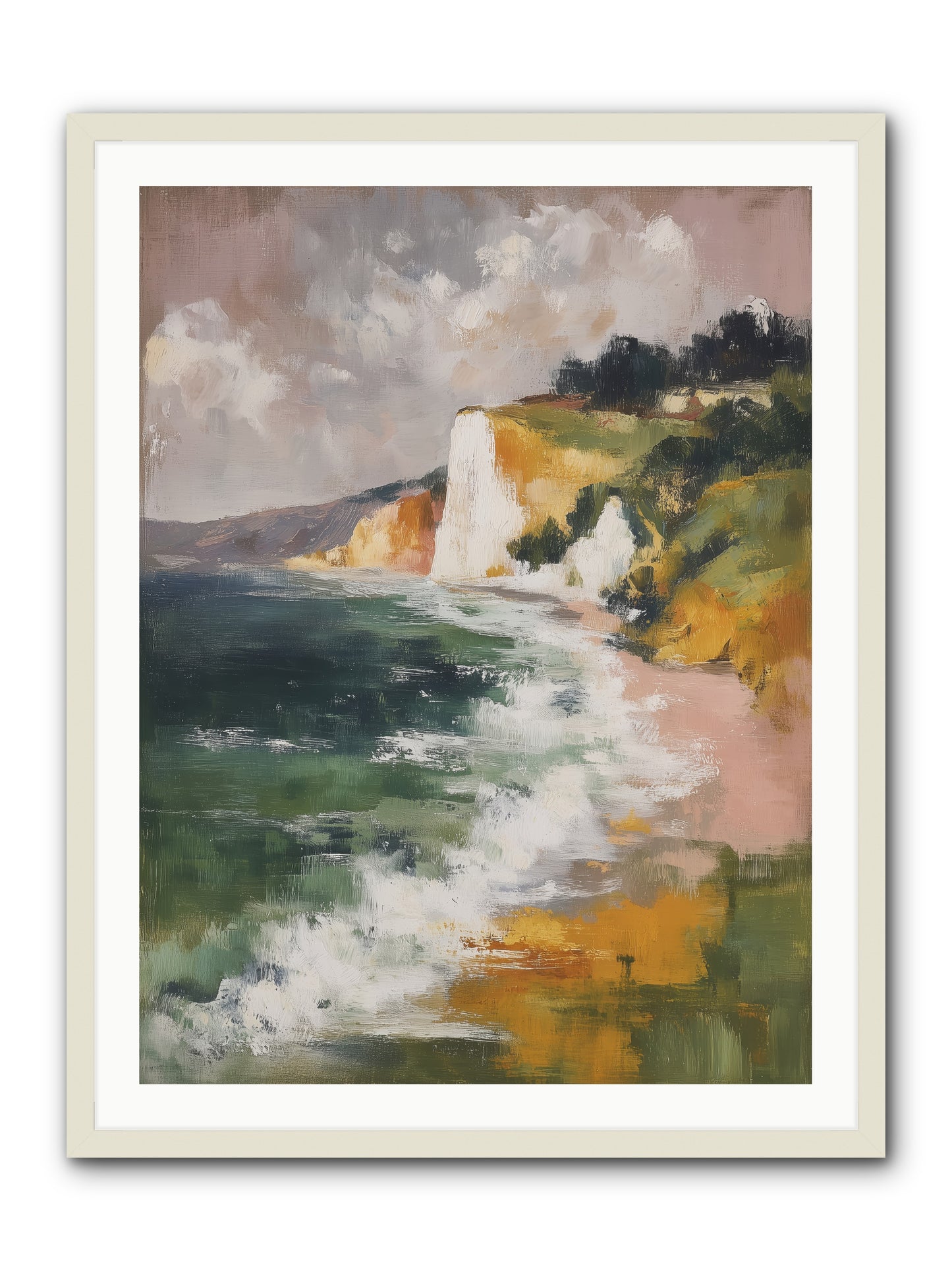 Honeysuckle Summer -- Framed Print - White 30x40