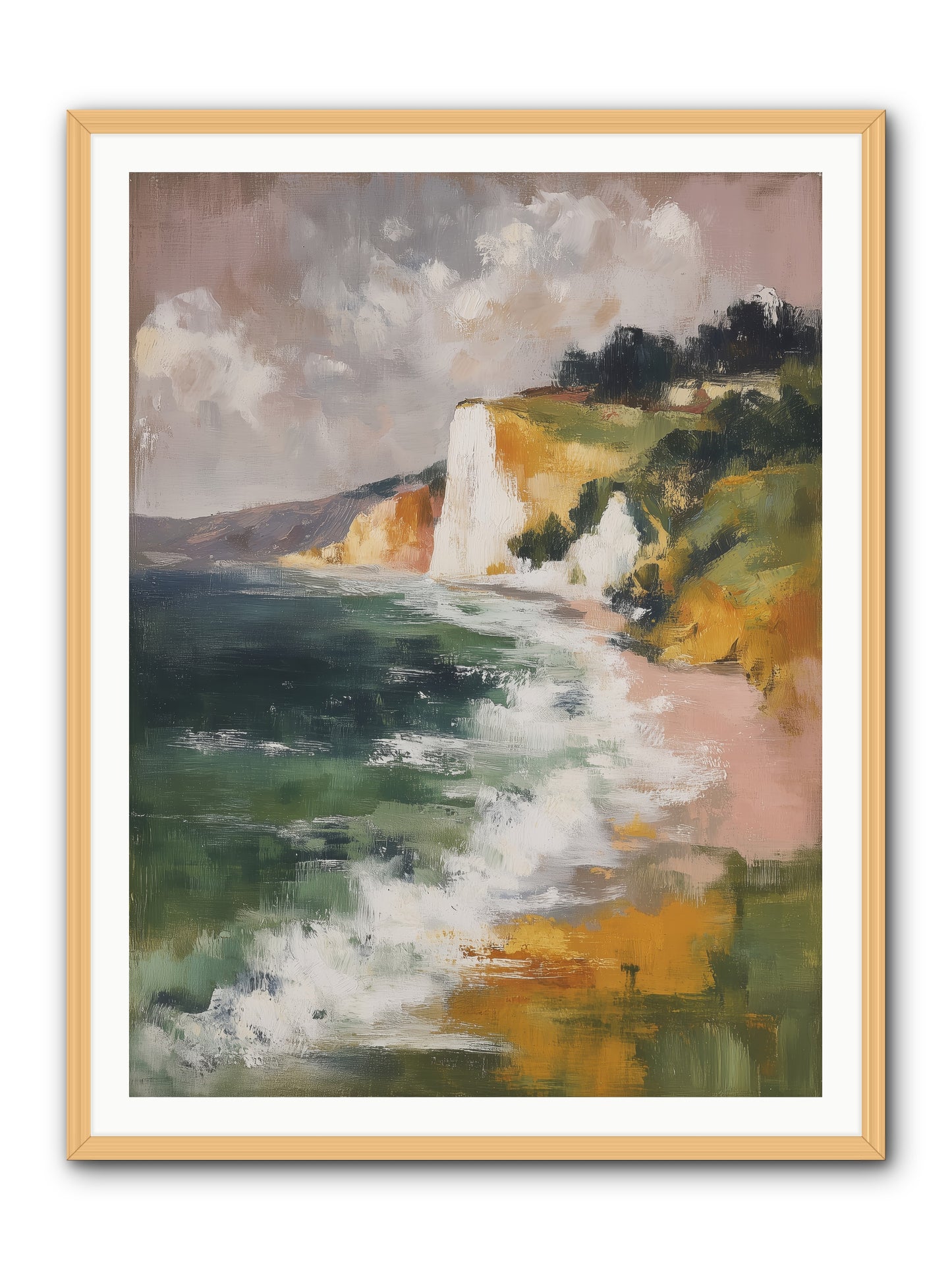 Honeysuckle Summer -- Framed Print - Natural 36x48