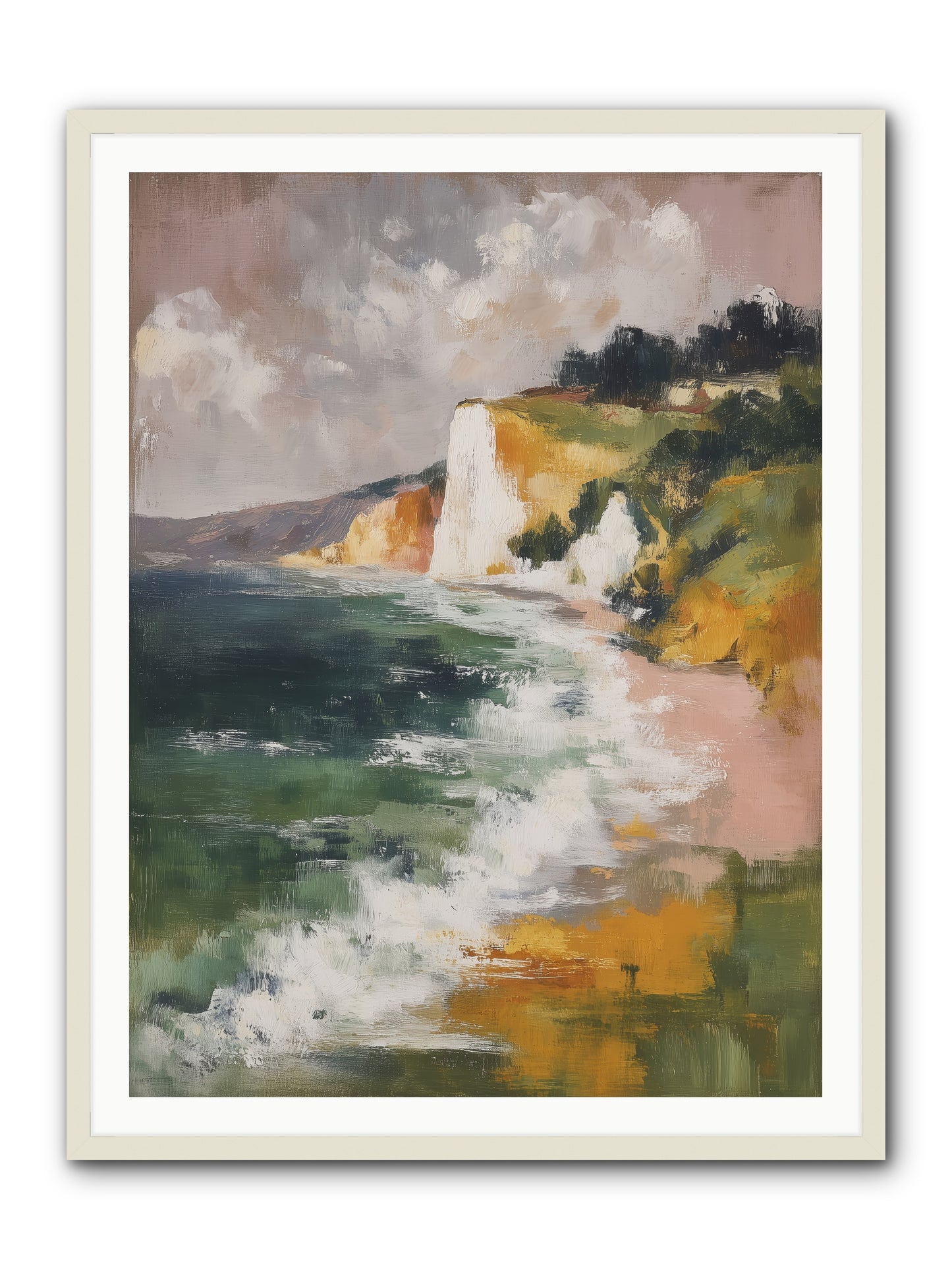 Honeysuckle Summer -- Framed Print - White 36x48