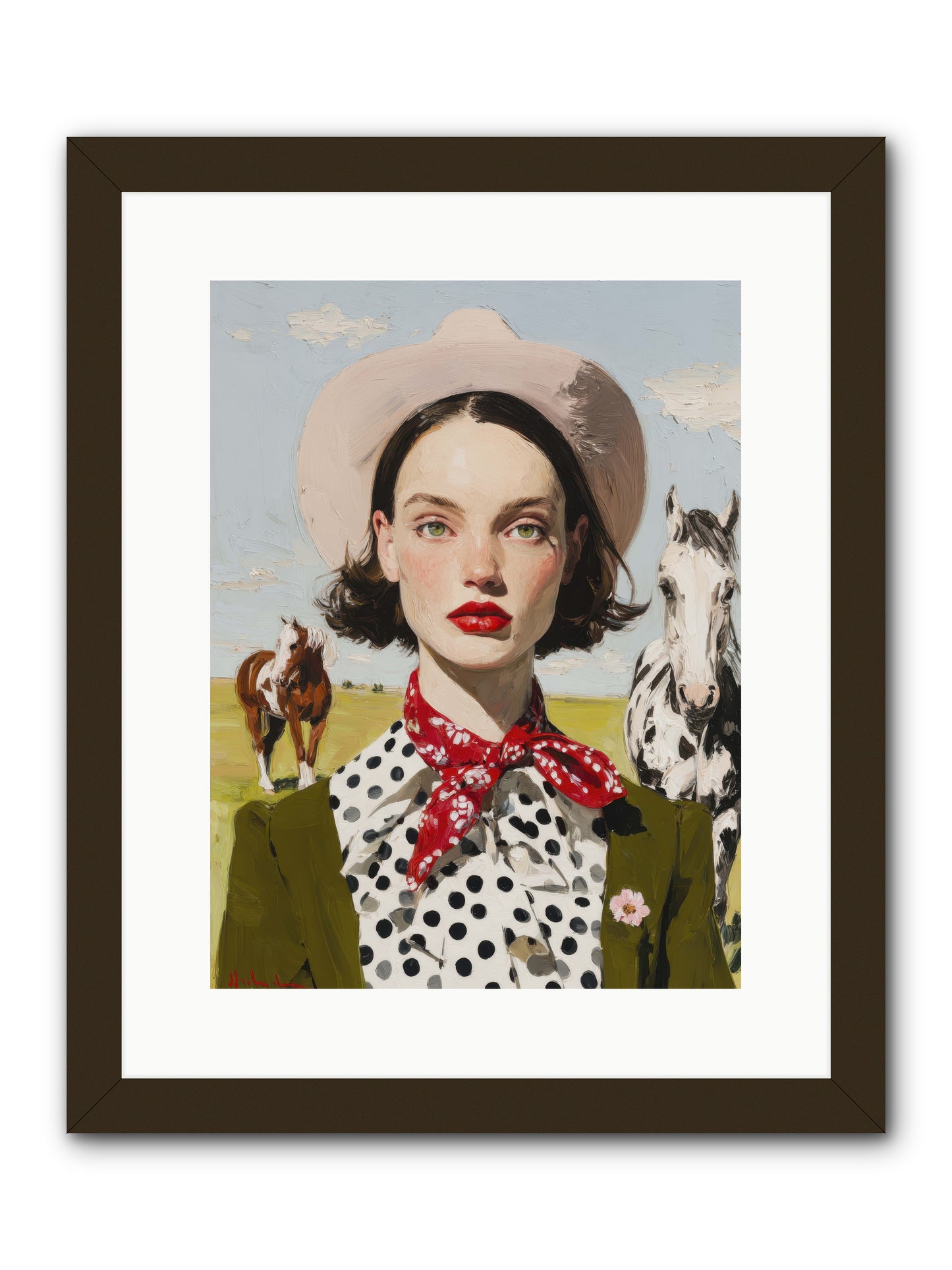 Hoofbeats Like Heartbeats -- Framed Print - Black 12x16