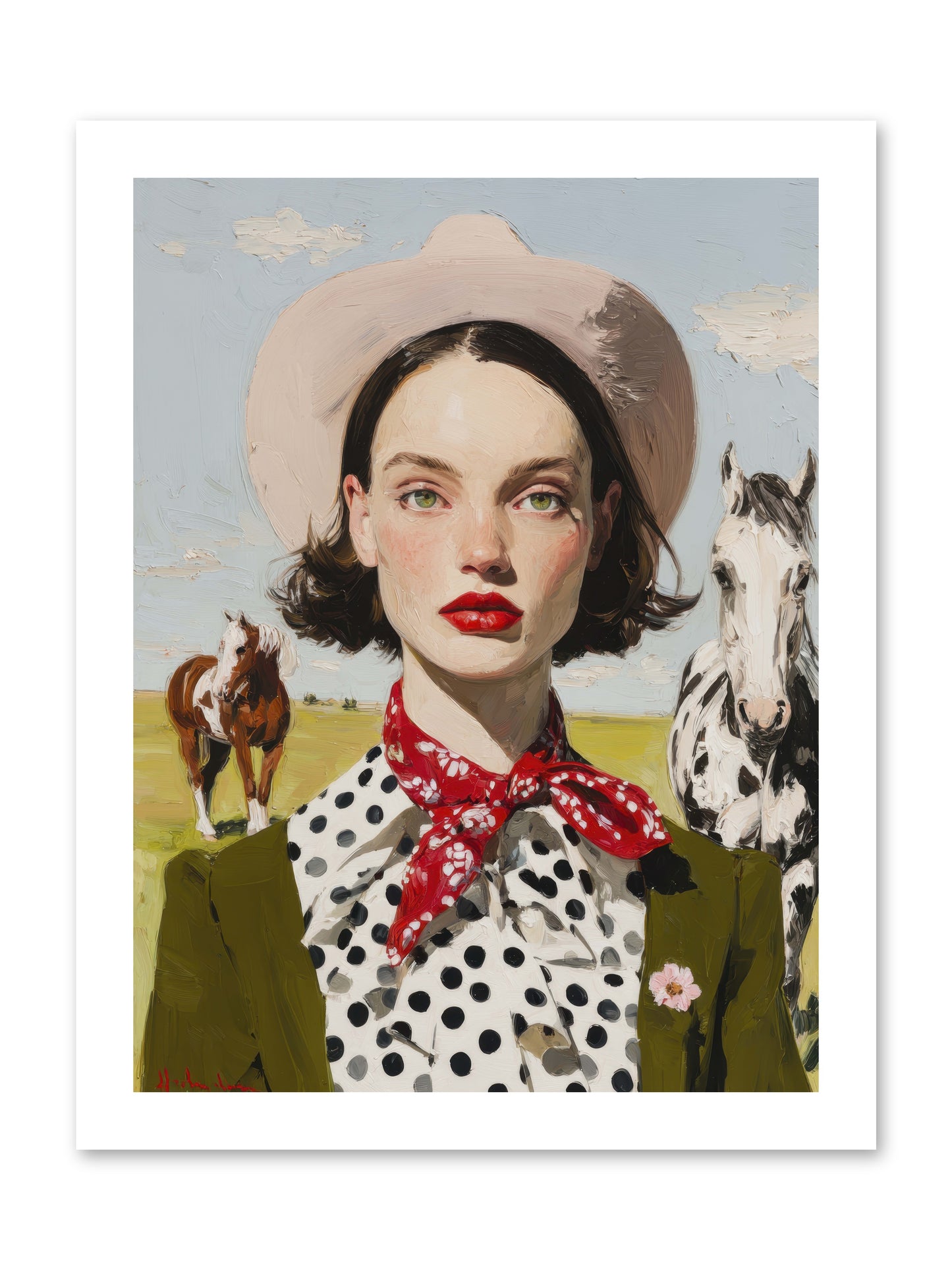 Hoofbeats Like Heartbeats -- Loose Canvas Print 12x16
