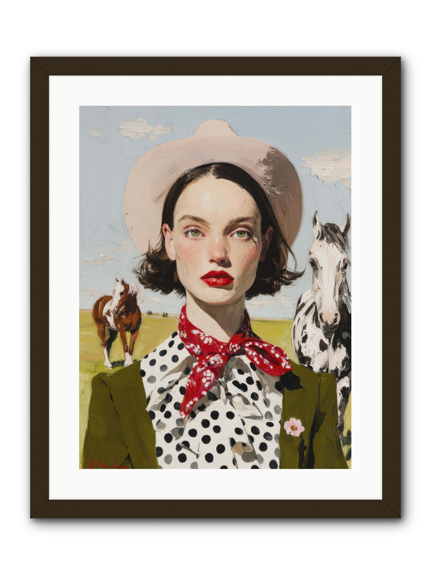 Hoofbeats Like Heartbeats -- Framed Print - Black 18x24