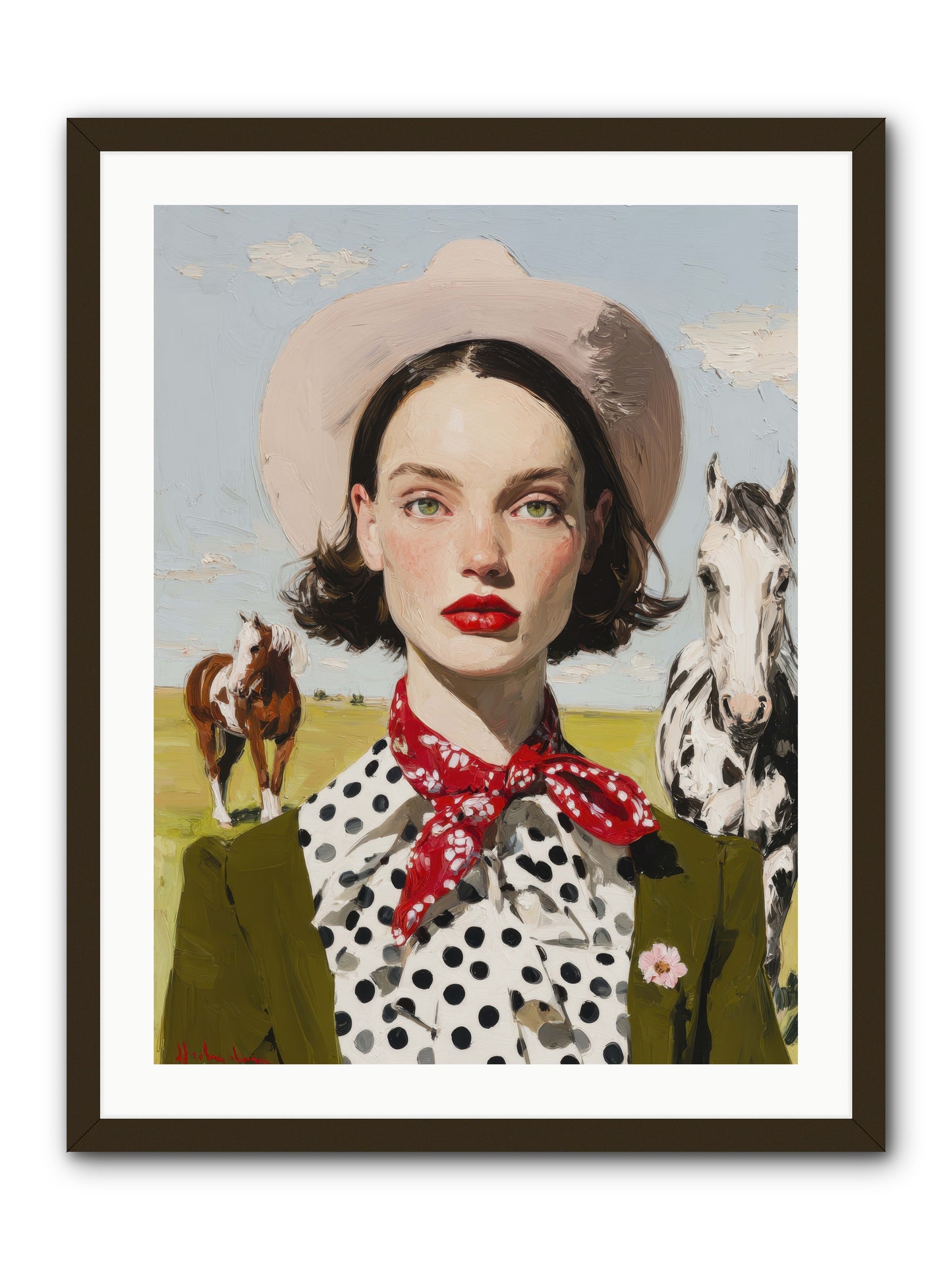 Hoofbeats Like Heartbeats -- Framed Print - Black 24x32