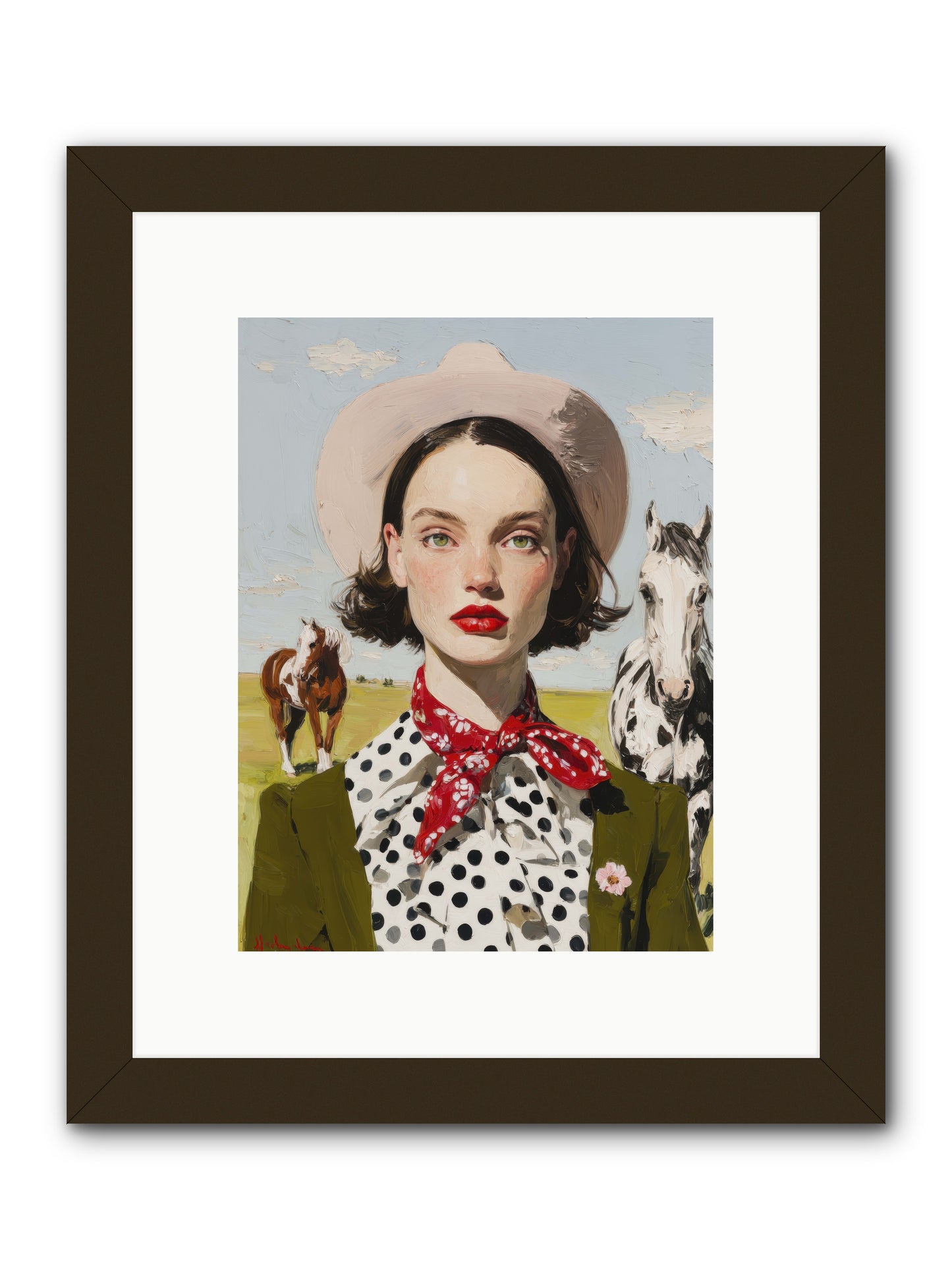 Hoofbeats Like Heartbeats -- Framed Print - Black 9x12