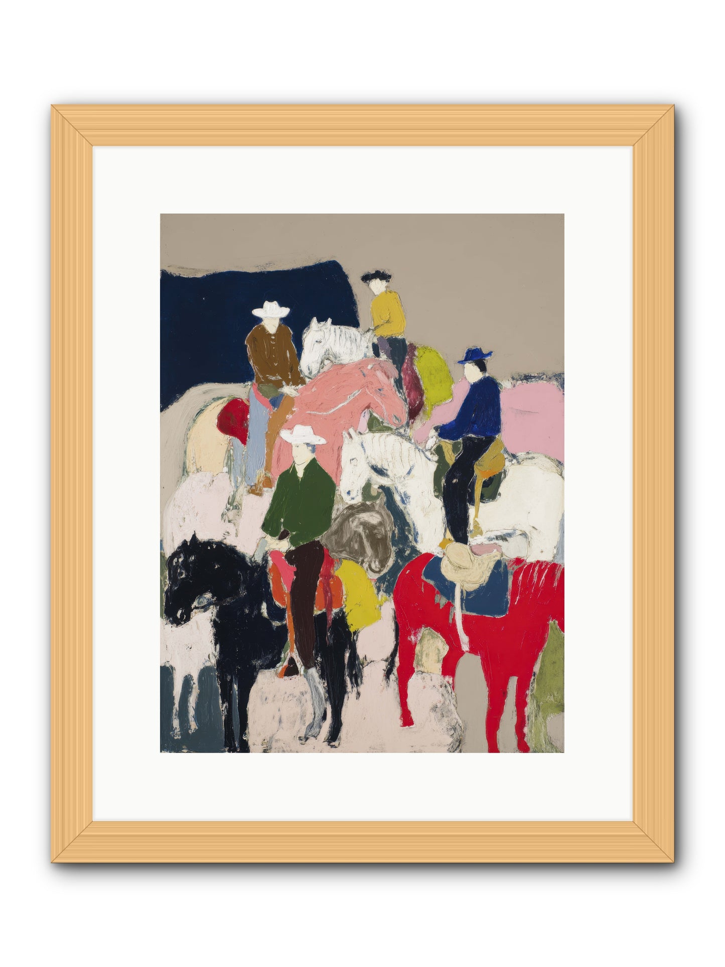 Hooves Writing Stories -- Framed Print - Natural 12x16