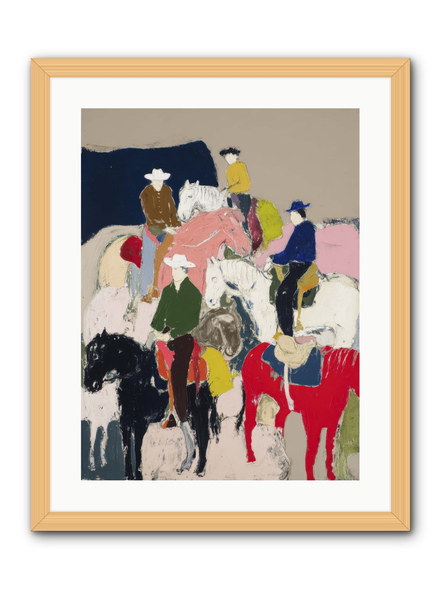 Hooves Writing Stories -- Framed Print - Natural 18x24