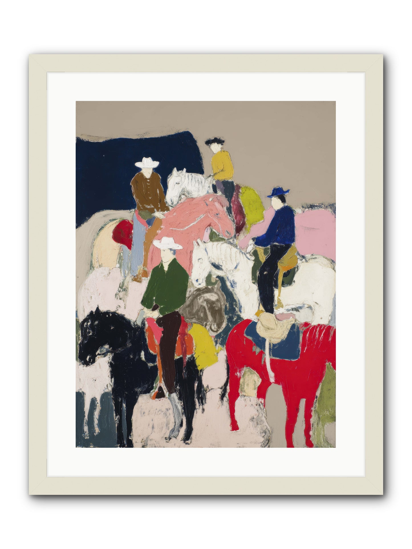 Hooves Writing Stories -- Framed Print - White 18x24