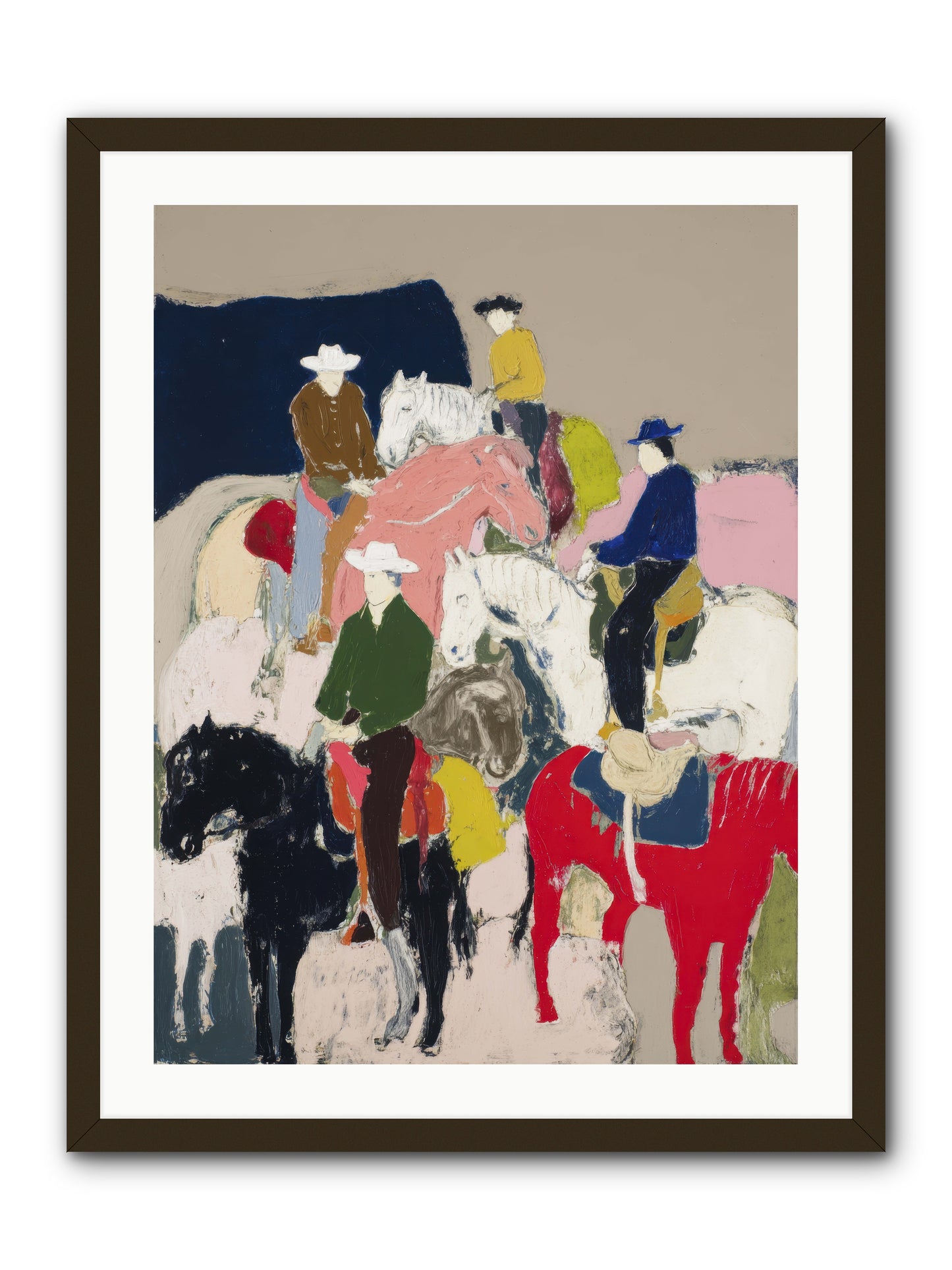 Hooves Writing Stories -- Framed Print - Black 24x32