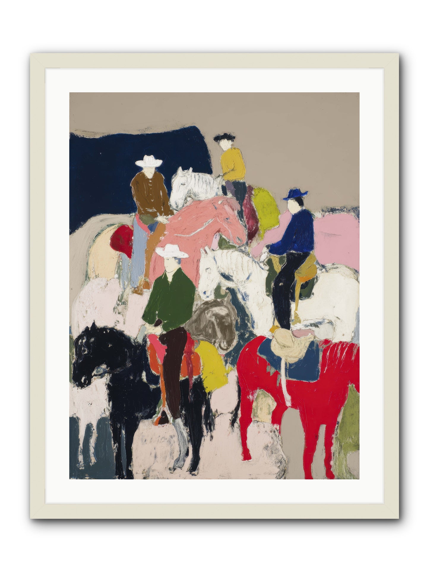 Hooves Writing Stories -- Framed Print - White 24x32