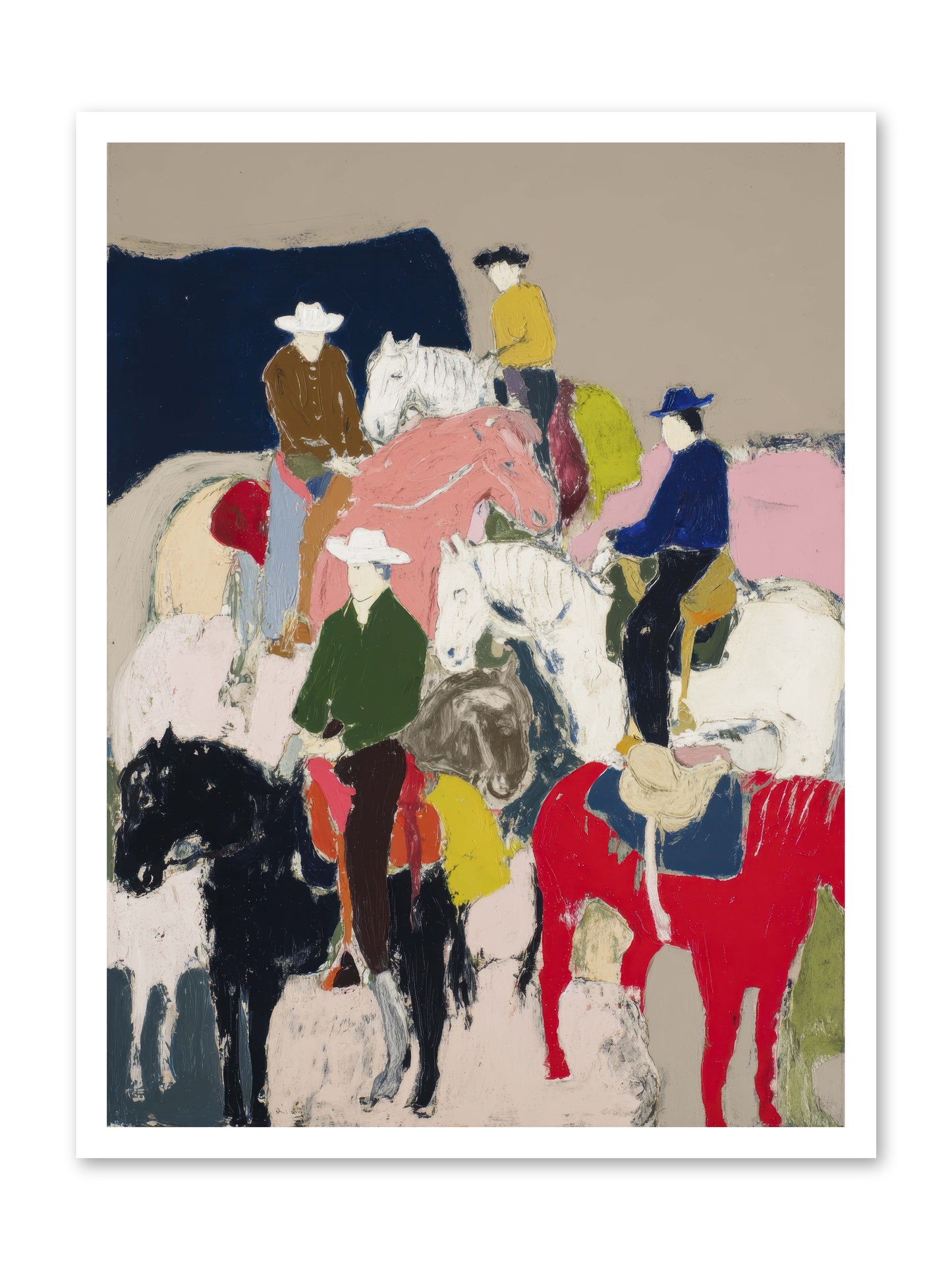 Hooves Writing Stories -- Paper Print 24x32