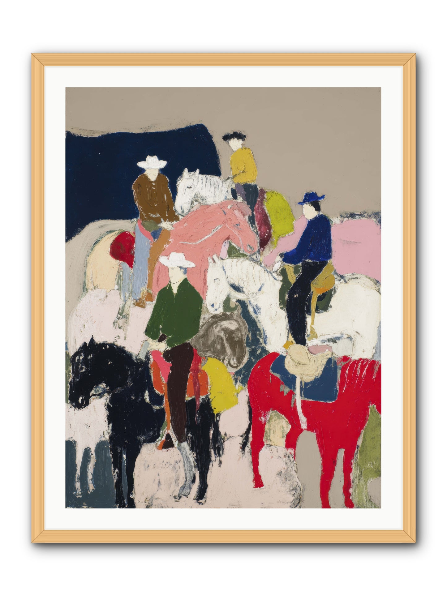 Hooves Writing Stories -- Framed Print - Natural 30x40