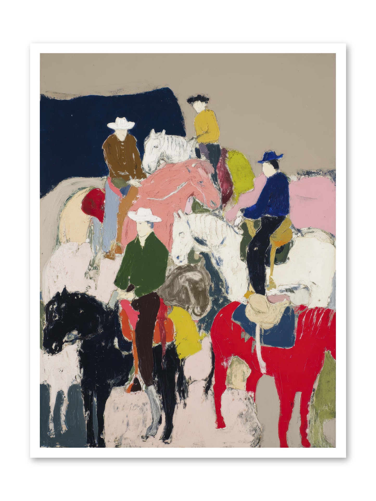 Hooves Writing Stories -- Loose Canvas Print 30x40