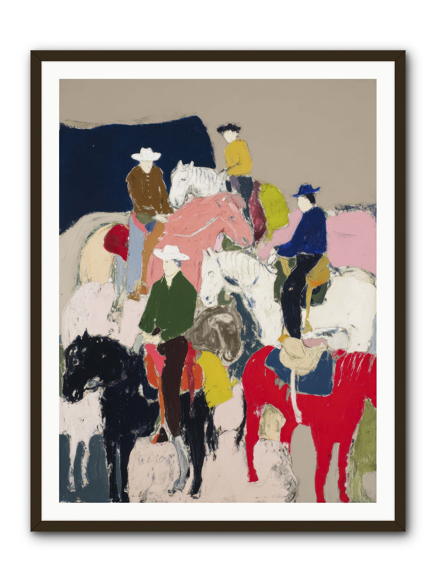 Hooves Writing Stories -- Framed Print - Black 36x48