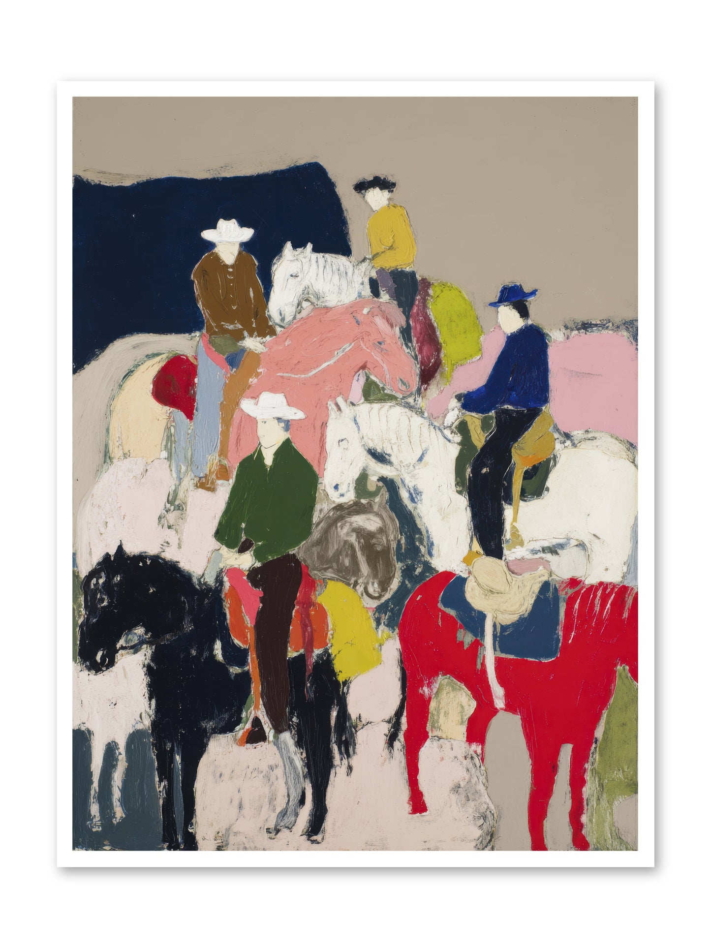 Hooves Writing Stories -- Paper Print 36x48