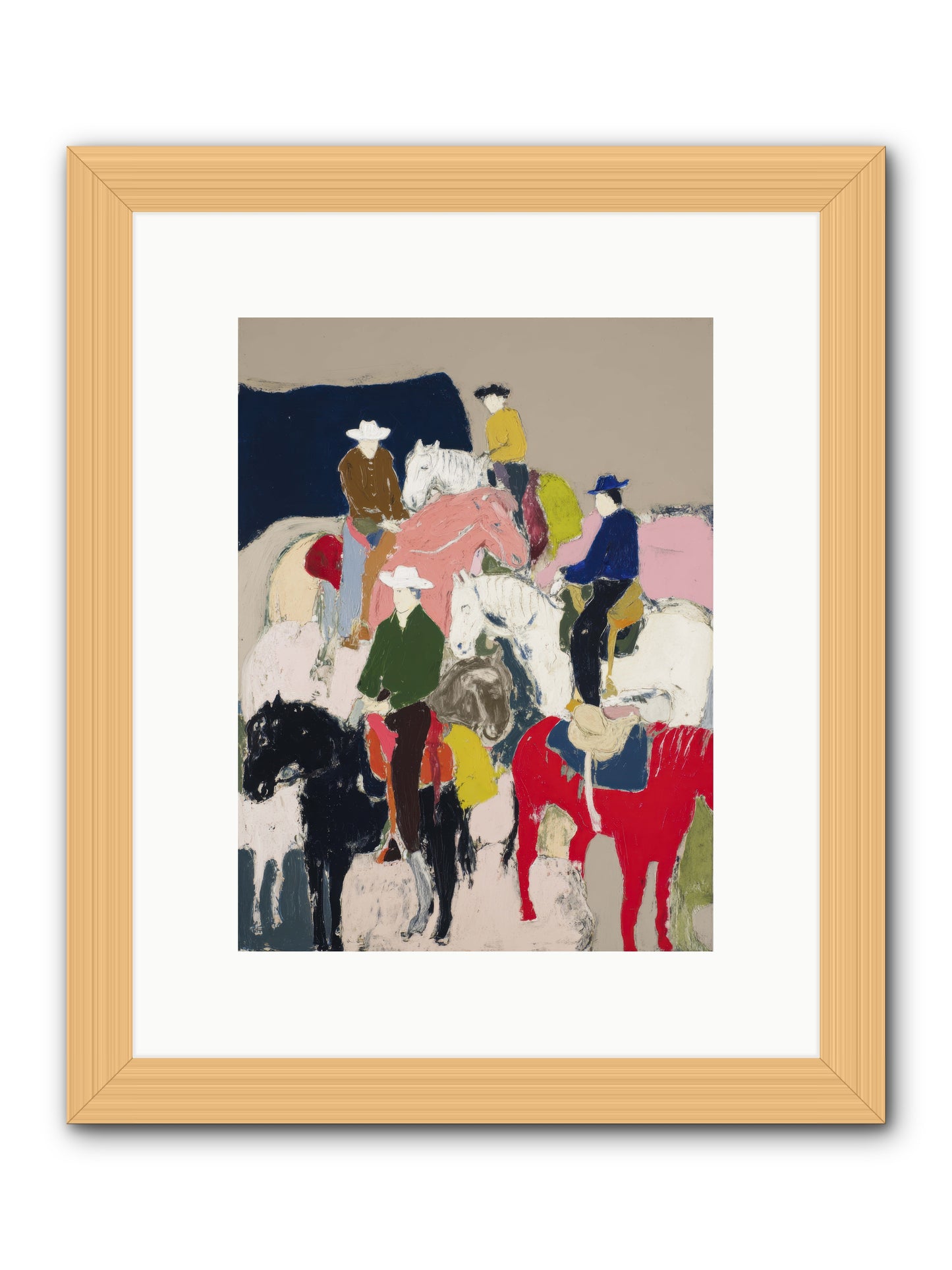 Hooves Writing Stories -- Framed Print - Natural 9x12